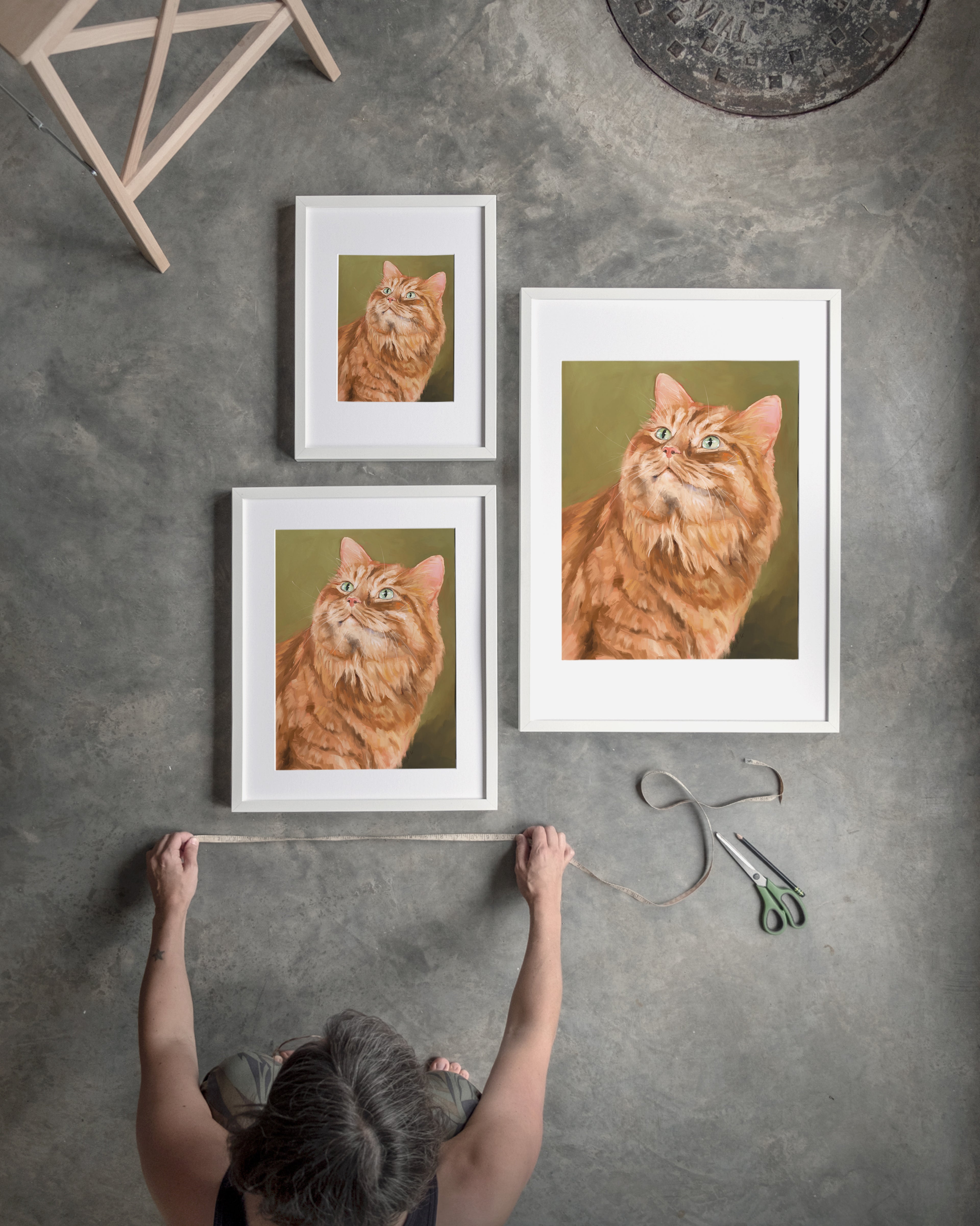"Gimmy" by Catherine Hébert - Orange Tabby Cat Fine Art Print