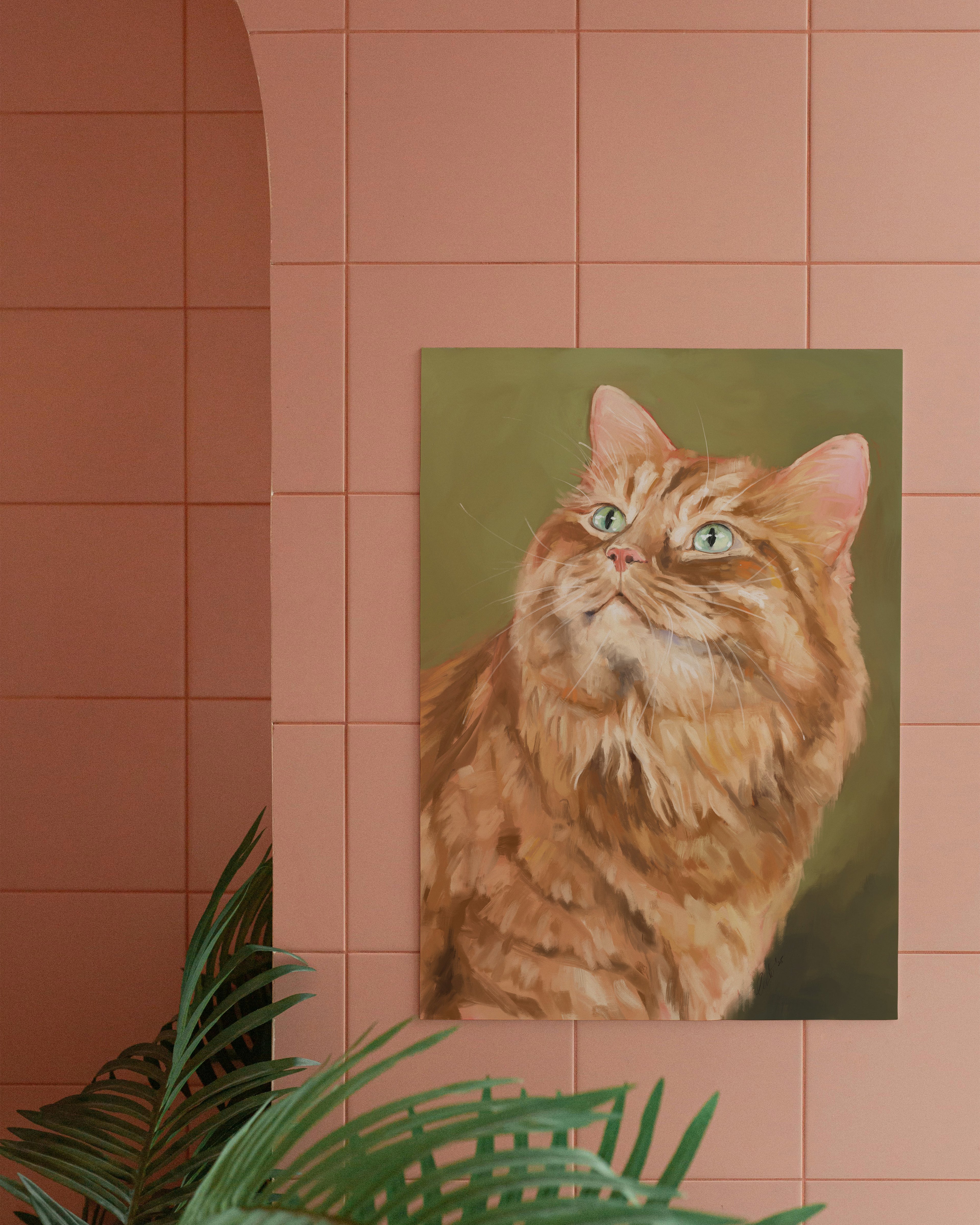 "Gimmy" by Catherine Hébert - Orange Tabby Cat Fine Art Print
