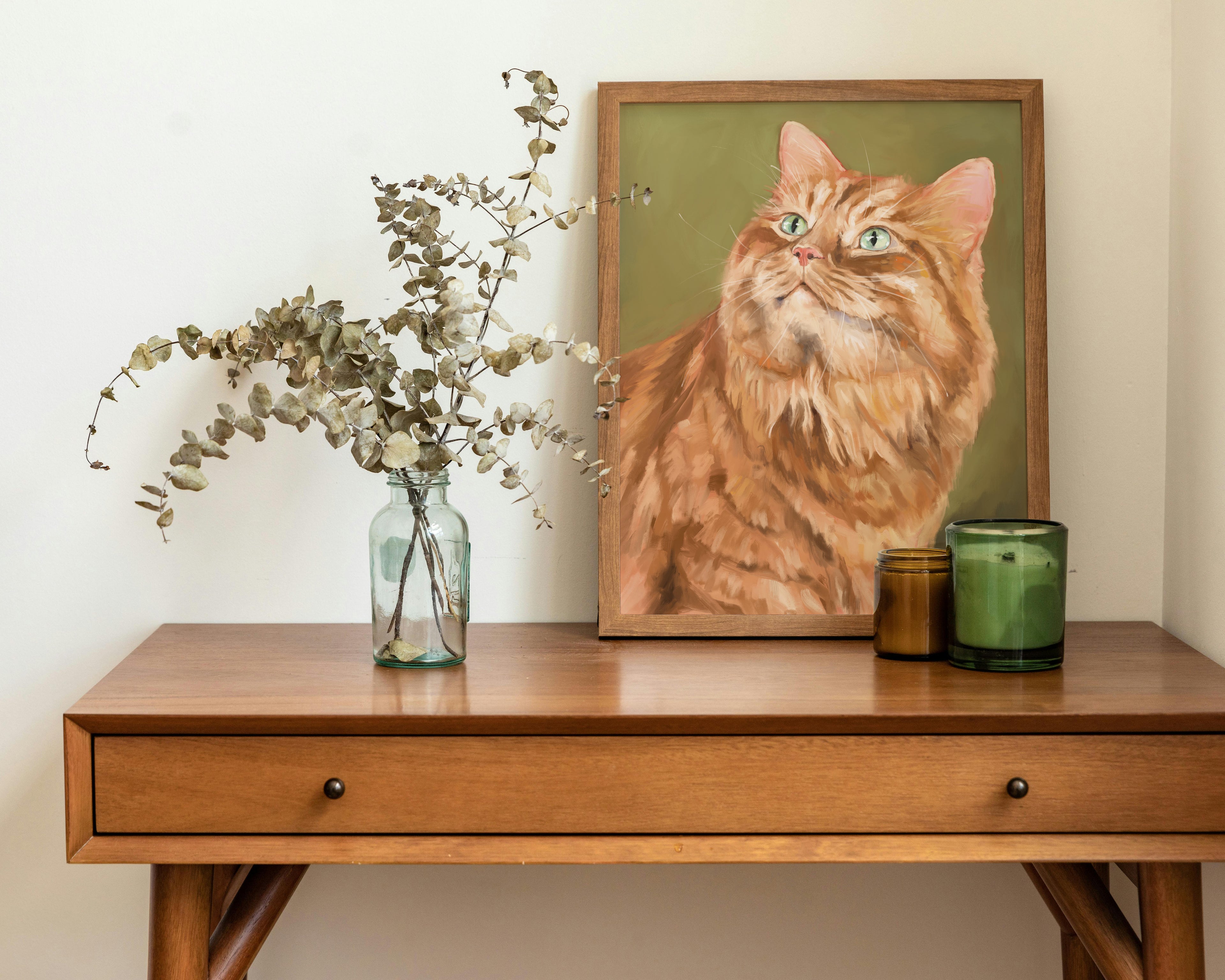"Gimmy" by Catherine Hébert - Orange Tabby Cat Fine Art Print