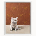 "One Eye Pete" by Catherine Hébert - One-Eyed Pete Kitten Art Print - 16"x20" size