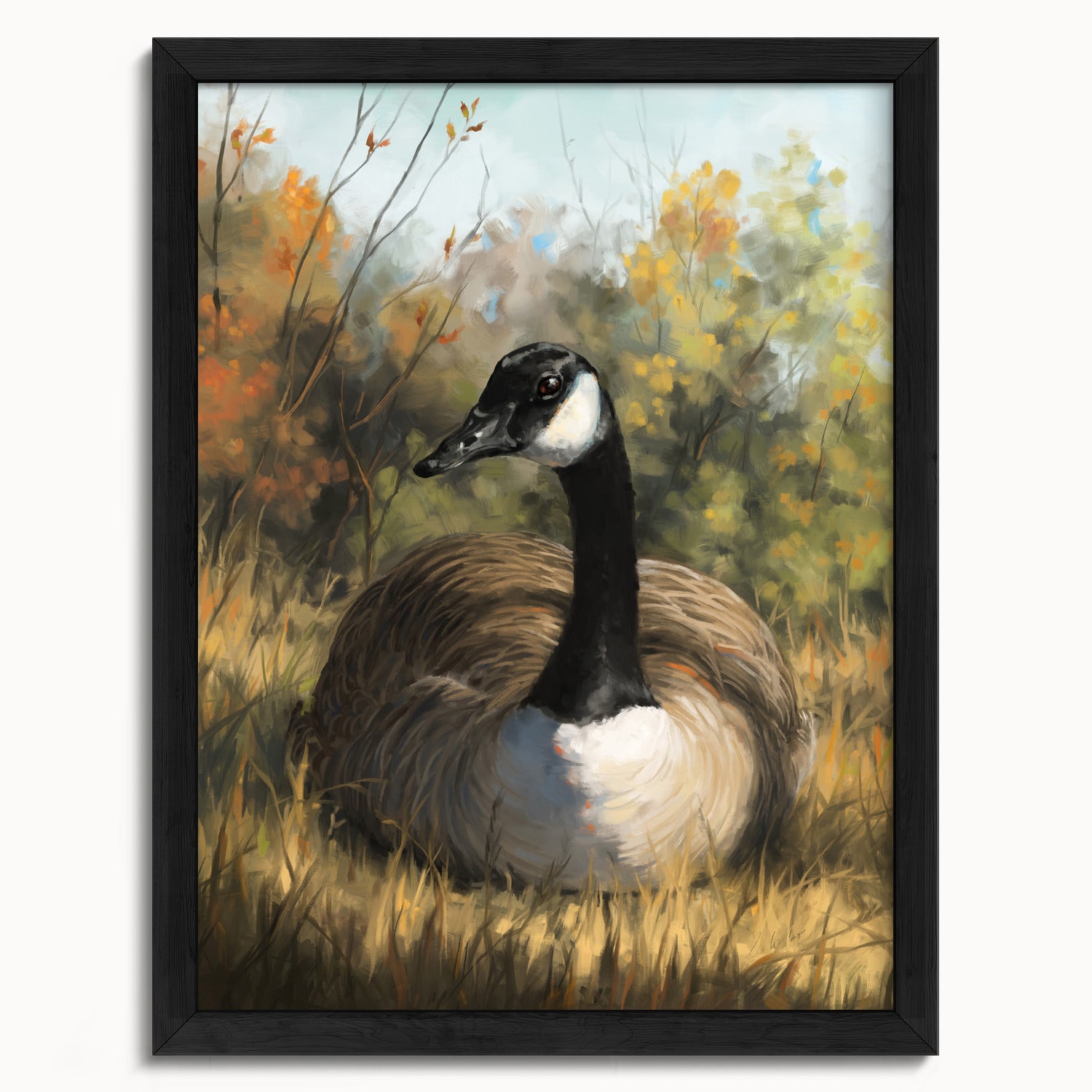 "Markham Goose" by Catherine Hébert - Canada Goose Fine Art Print - 12"x16" size