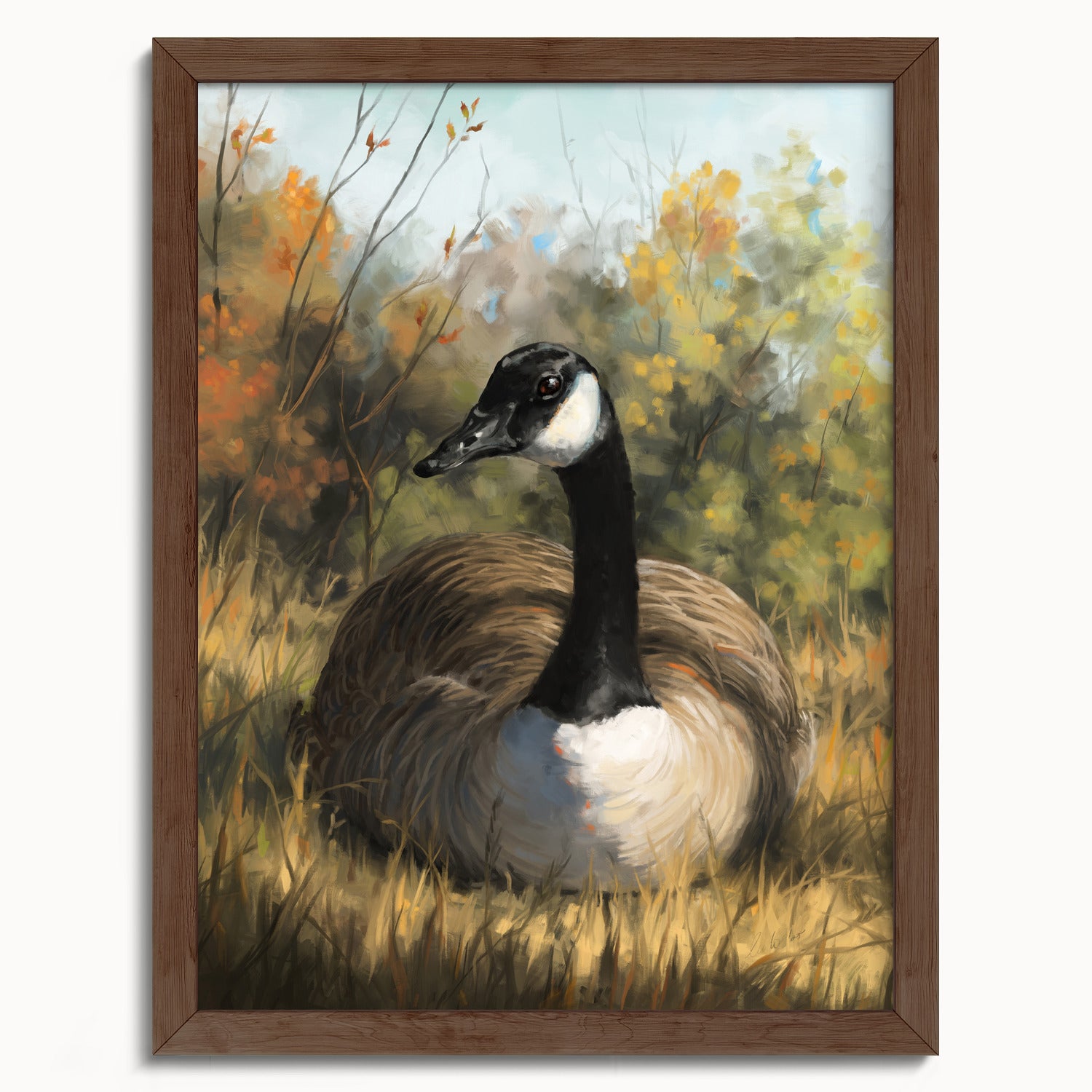 "Markham Goose" by Catherine Hébert - Canada Goose Fine Art Print - 12"x16" size
