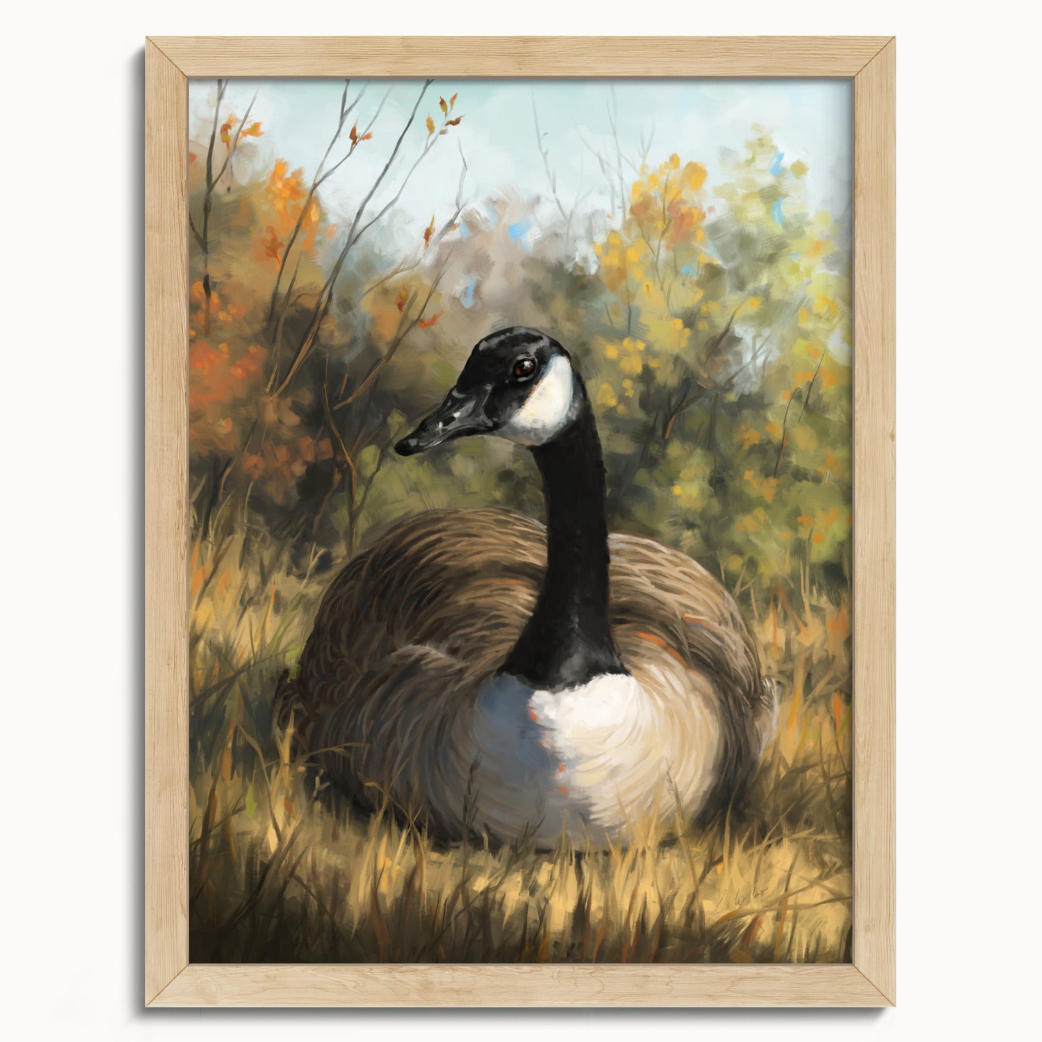 "Markham Goose" by Catherine Hébert - Canada Goose Fine Art Print - 12"x16" size