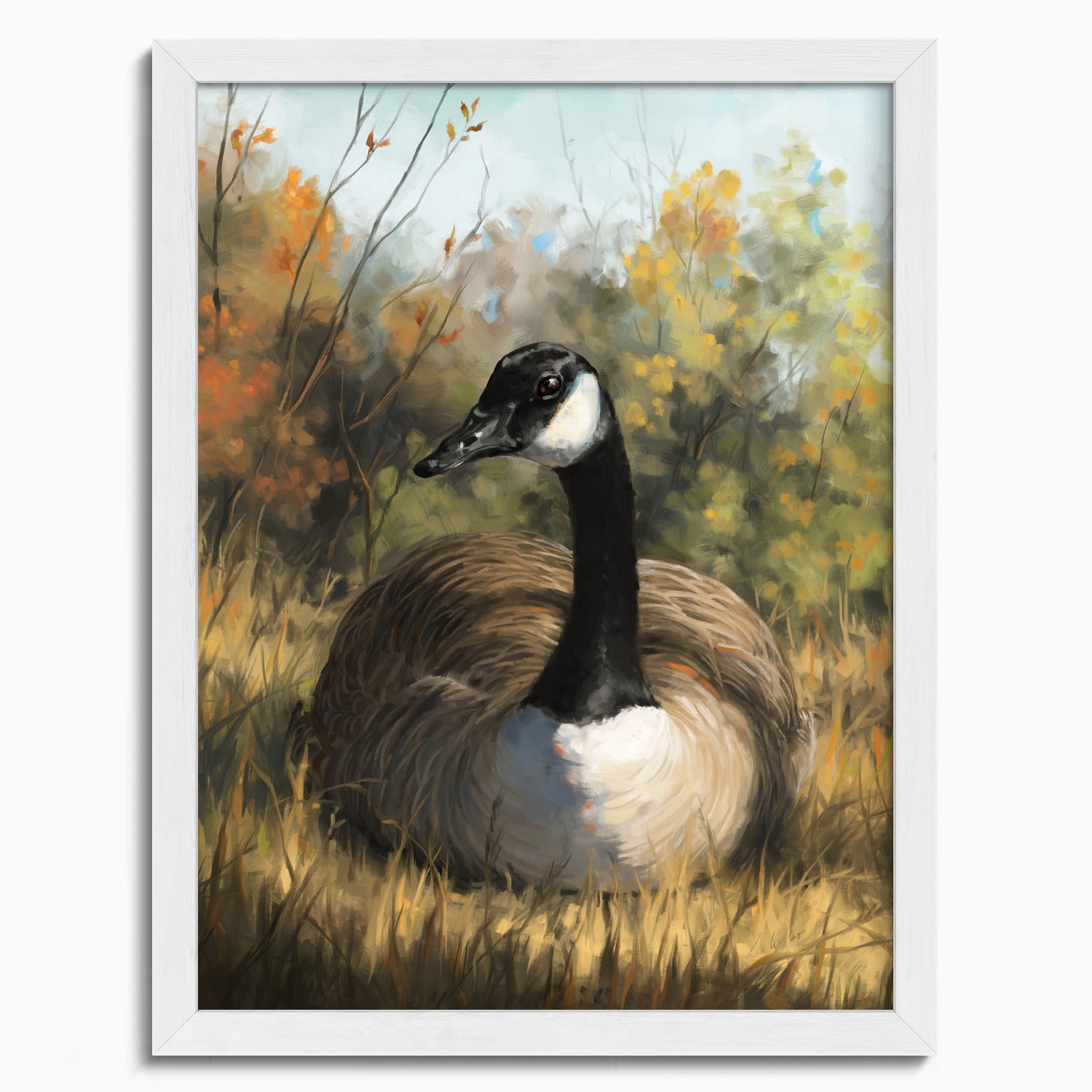 "Markham Goose" by Catherine Hébert - Canada Goose Fine Art Print - 12"x16" size