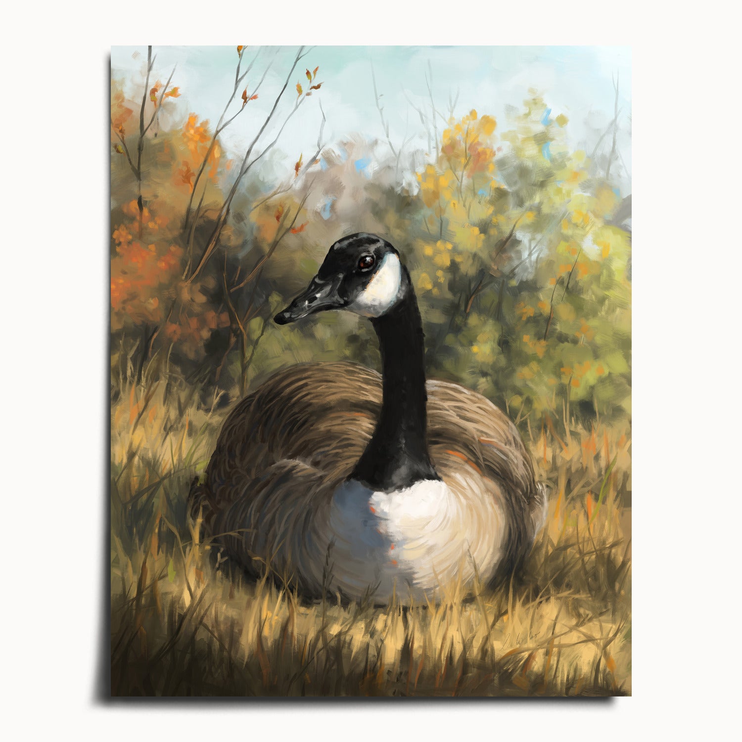"Markham Goose" by Catherine Hébert - Canada Goose Fine Art Print - 16"x20" size