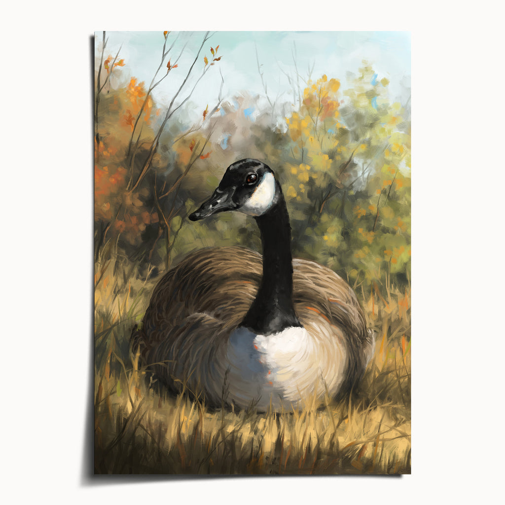 "Markham Goose" by Catherine Hébert - Canada Goose Fine Art Print - 5"x7" size