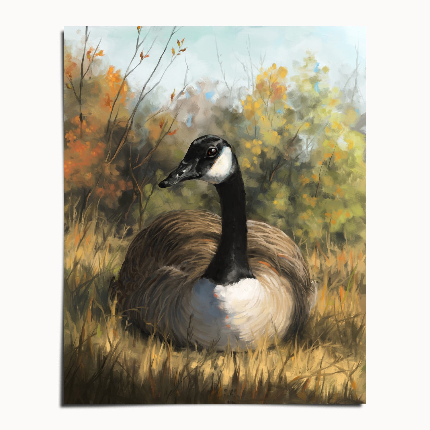 "Markham Goose" by Catherine Hébert - Canada Goose Fine Art Print - 8"x10" size