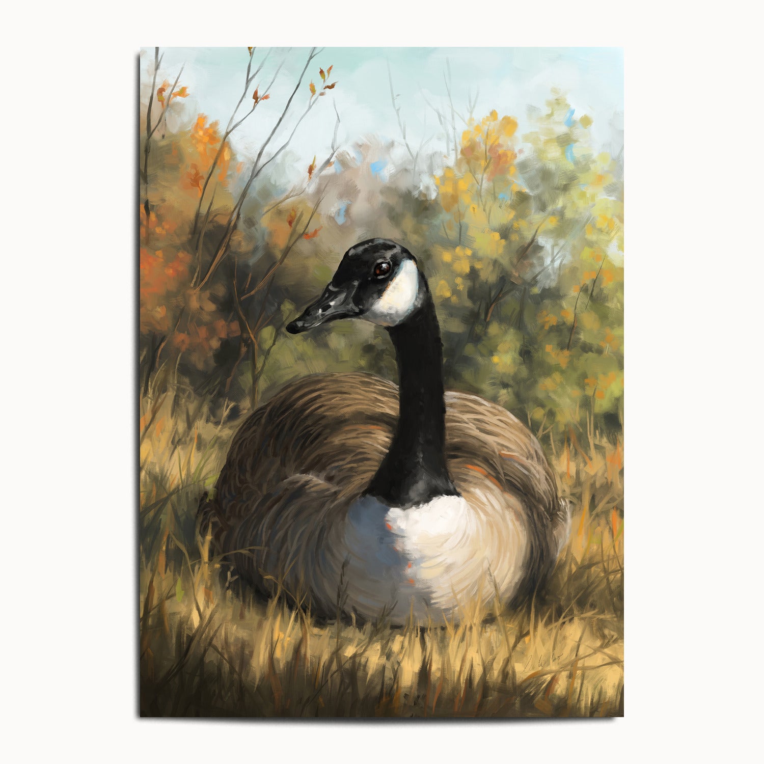 "Markham Goose" by Catherine Hébert - Canada Goose Fine Art Print - 13"x18" size