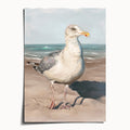 "Wobbly Leg Seagull" by Catherine Hébert - Seagull with Wobbly Leg Art Print - 5"x7" size