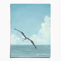 "Wobbly Seagull in Flight" by Catherine Hébert - Seagull in Flight Art Print - 12"x16" size