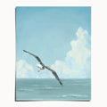 "Wobbly Seagull in Flight" by Catherine Hébert - Seagull in Flight Art Print - 8"x10" size