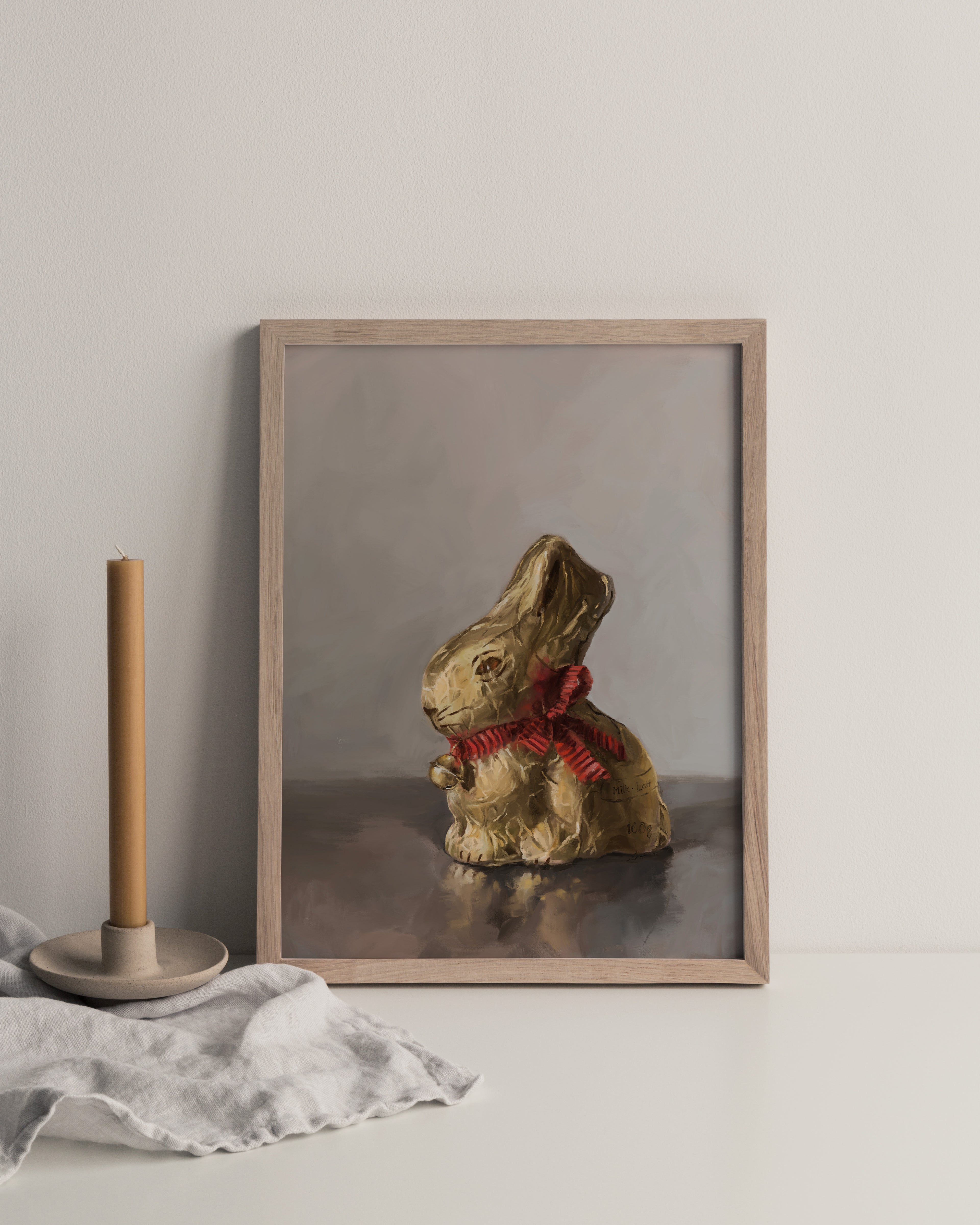 "Swiss Chocolate Bunny" by Catherine Hébert - Lindt Chocolate Rabbit Art Print