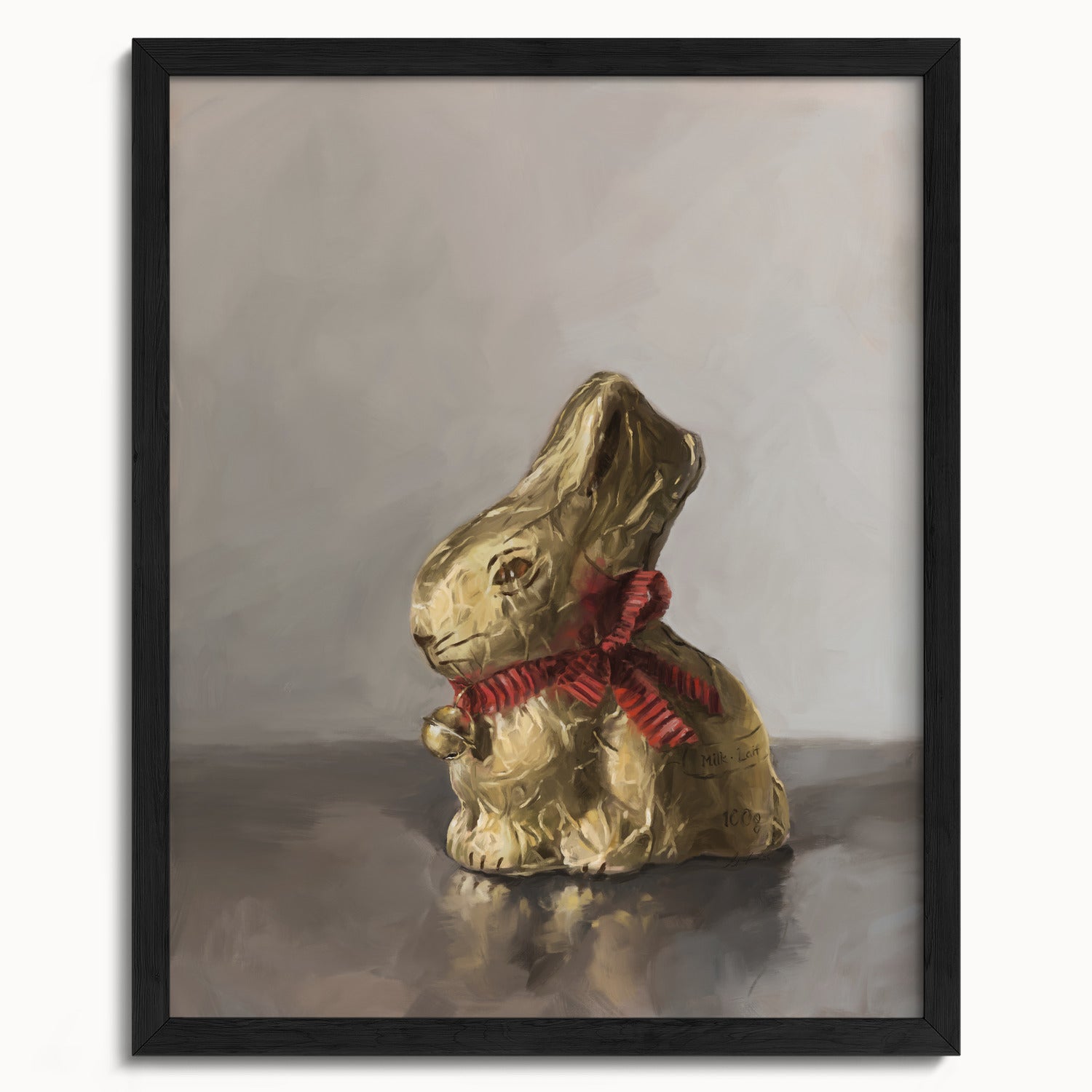 "Swiss Chocolate Bunny" by Catherine Hébert - Lindt Chocolate Rabbit Art Print - 16"x20" size