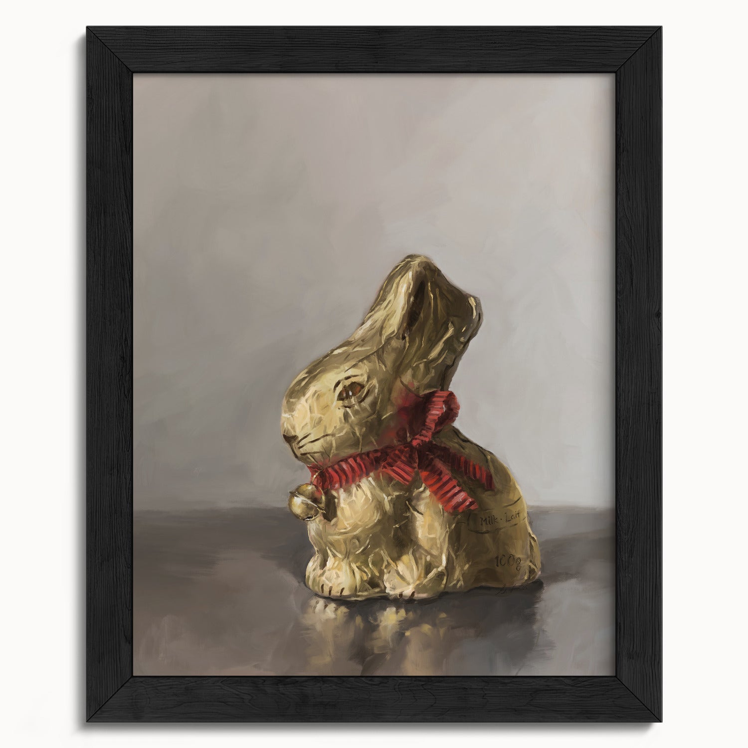 "Swiss Chocolate Bunny" by Catherine Hébert - Lindt Chocolate Rabbit Art Print - 8"x10" size