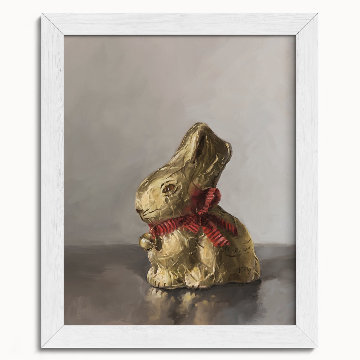 "Swiss Chocolate Bunny" by Catherine Hébert - Lindt Chocolate Rabbit Art Print - 8"x10" size