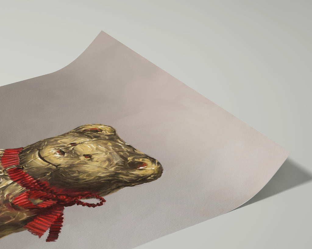 "Swiss Chocolate Teddy Bear" by Catherine Hébert - Lindt Chocolate Bear Art Print