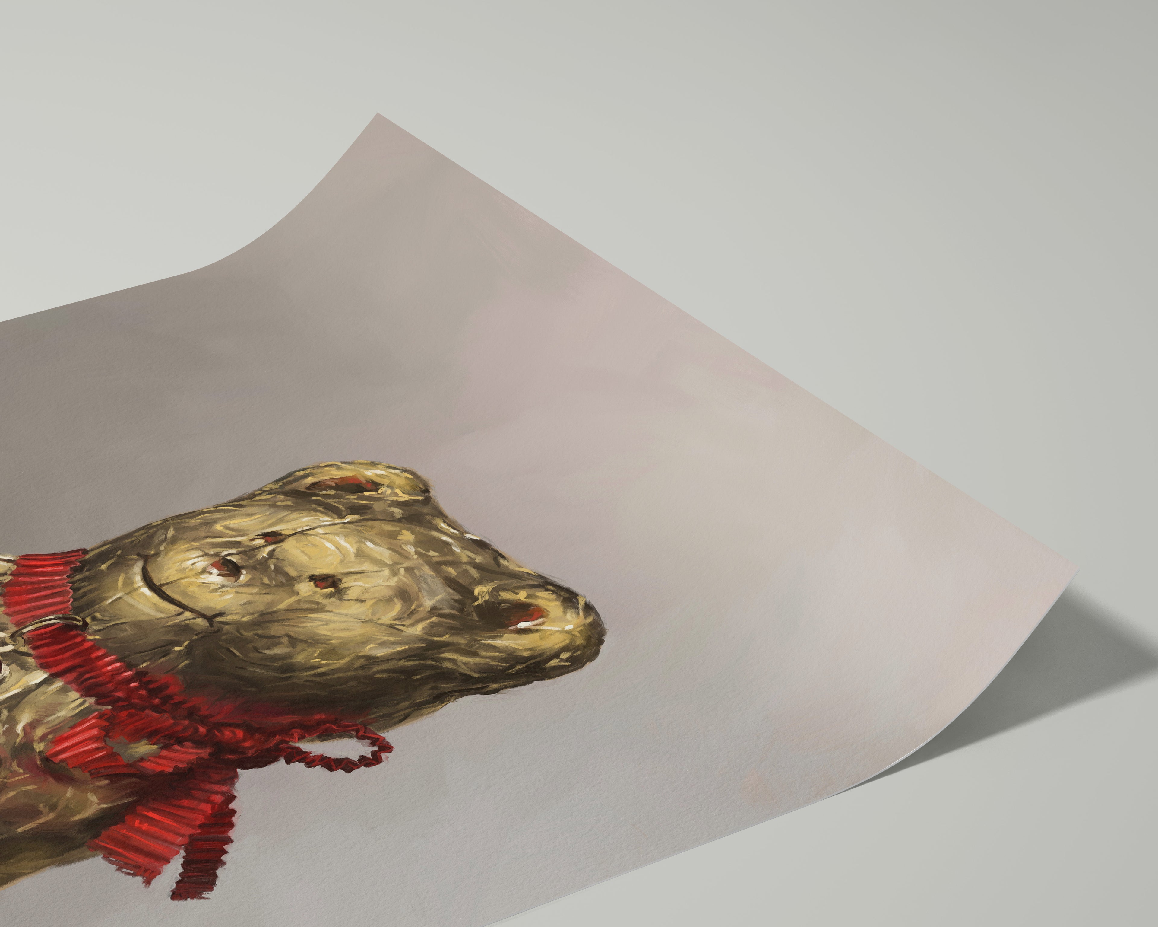 "Swiss Chocolate Teddy Bear" by Catherine Hébert - Lindt Chocolate Bear Art Print