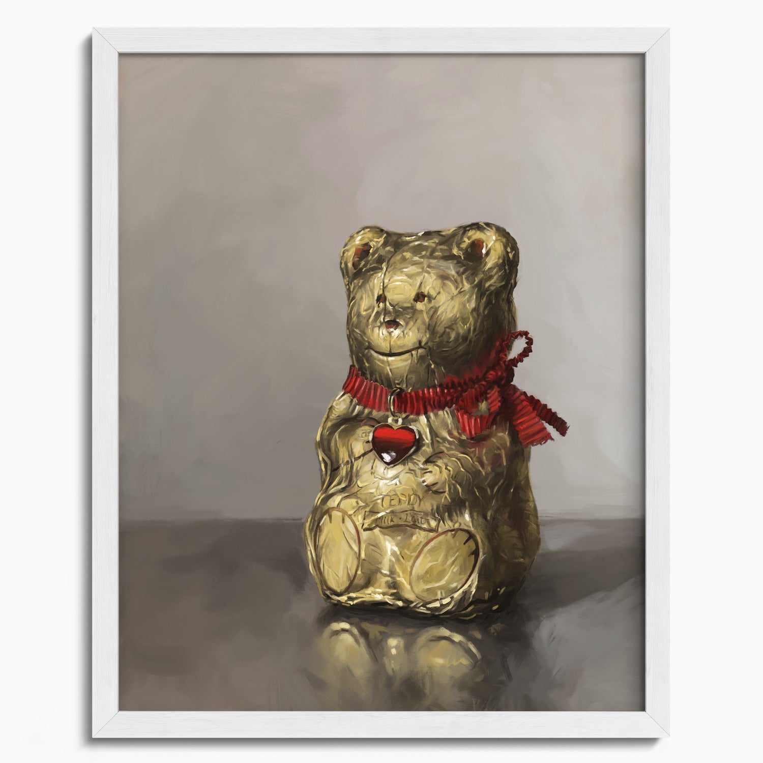 "Swiss Chocolate Teddy Bear" by Catherine Hébert - Lindt Chocolate Bear Art Print - 16"x20" size
