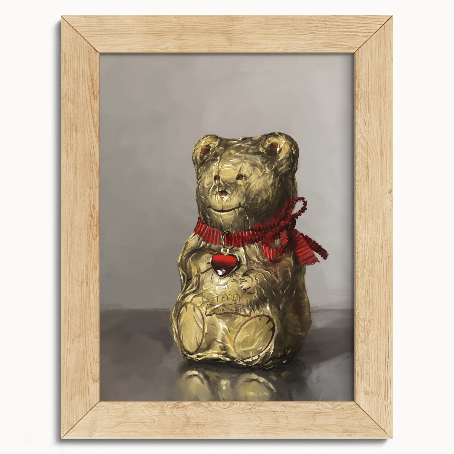 "Swiss Chocolate Teddy Bear" by Catherine Hébert - Lindt Chocolate Bear Art Print - 5"x7" size