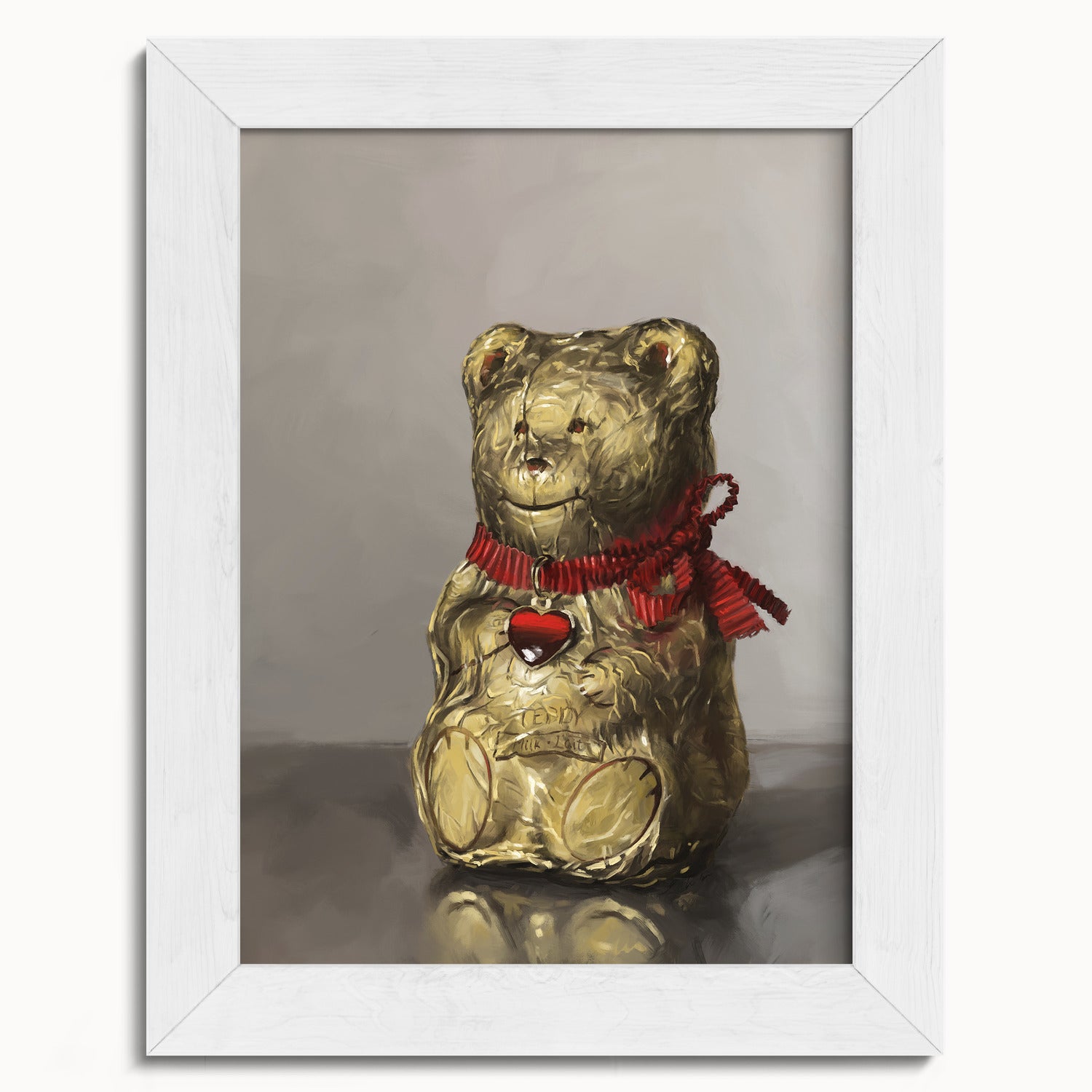 "Swiss Chocolate Teddy Bear" by Catherine Hébert - Lindt Chocolate Bear Art Print - 5"x7" size