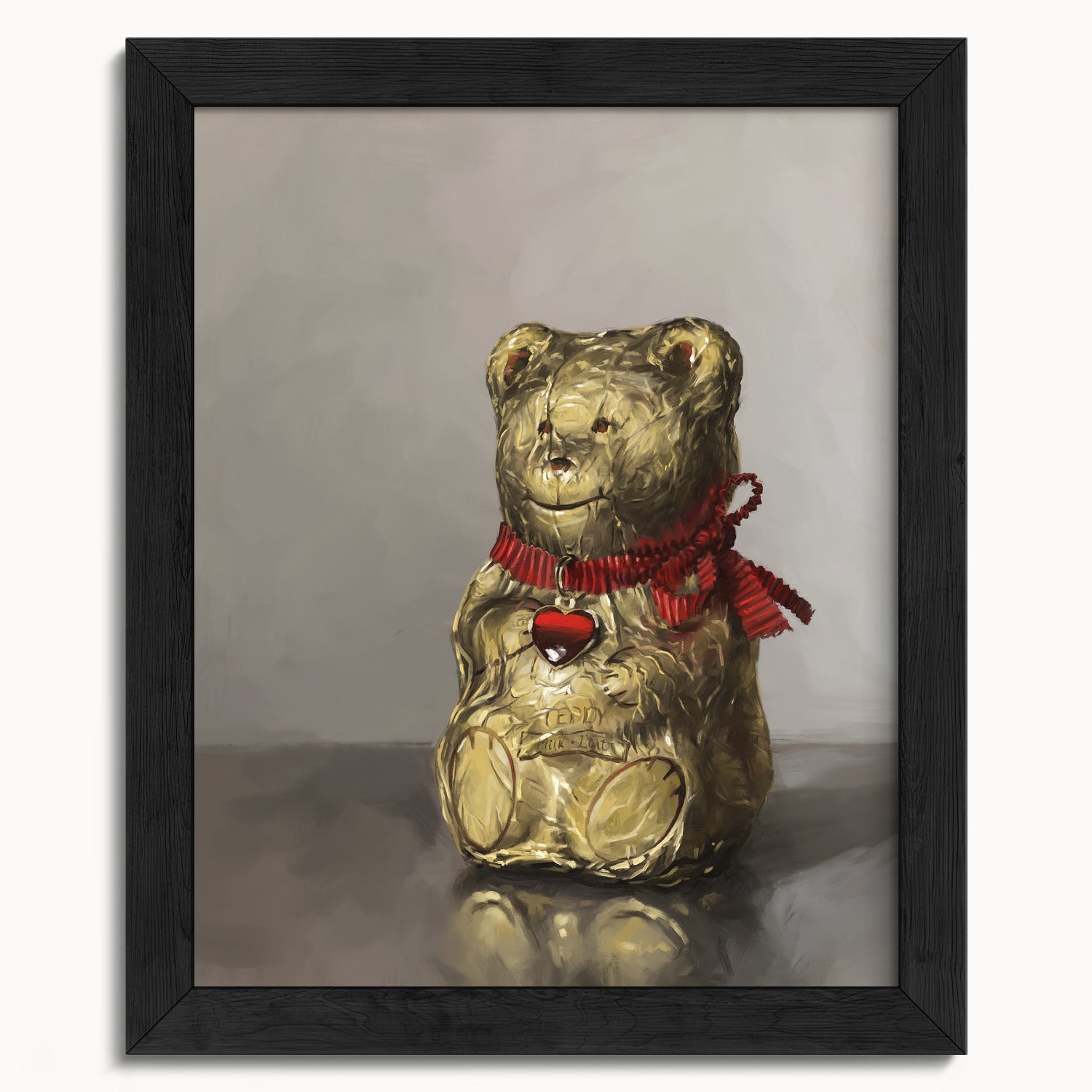 "Swiss Chocolate Teddy Bear" by Catherine Hébert - Lindt Chocolate Bear Art Print - 8"x10" size