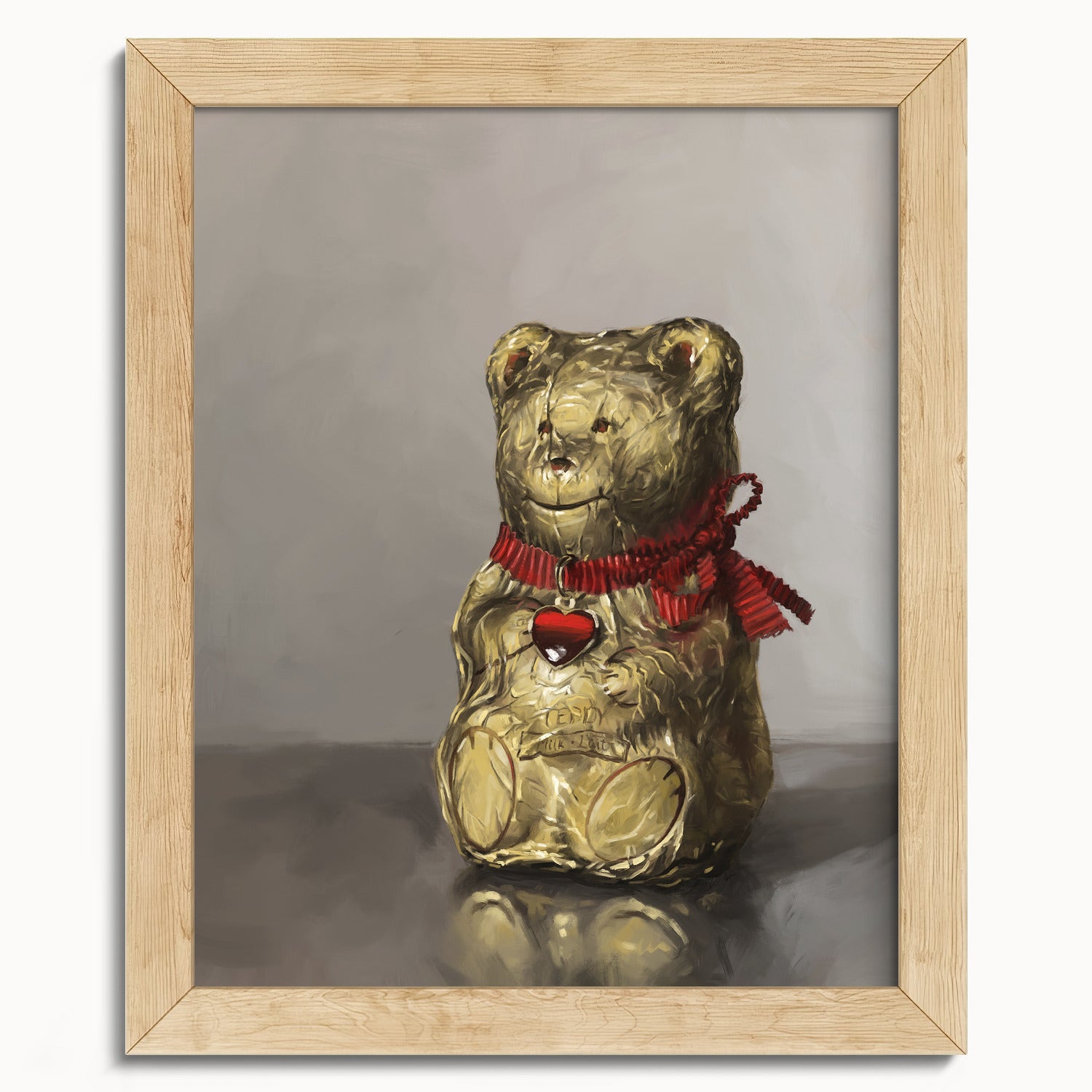 "Swiss Chocolate Teddy Bear" by Catherine Hébert - Lindt Chocolate Bear Art Print - 8"x10" size