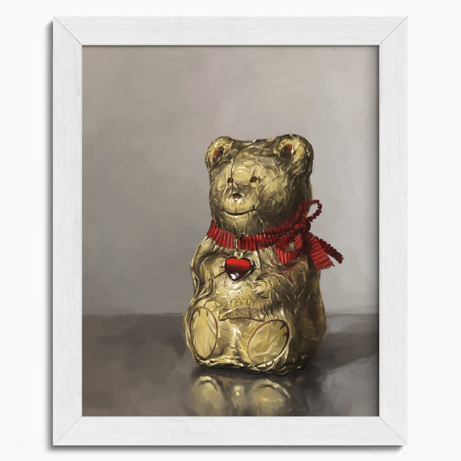 "Swiss Chocolate Teddy Bear" by Catherine Hébert - Lindt Chocolate Bear Art Print - 8"x10" size