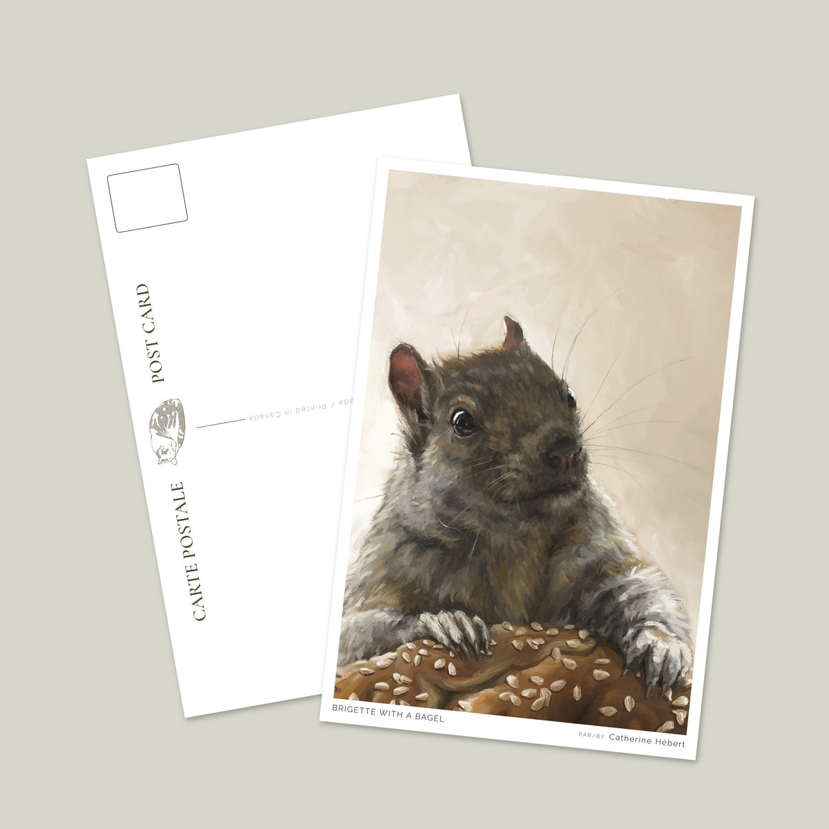 Brigette With A Bagel Postcard
