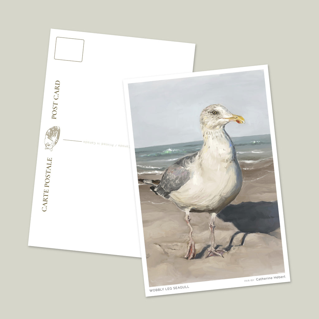 Wobbly Leg Seagull Postcard