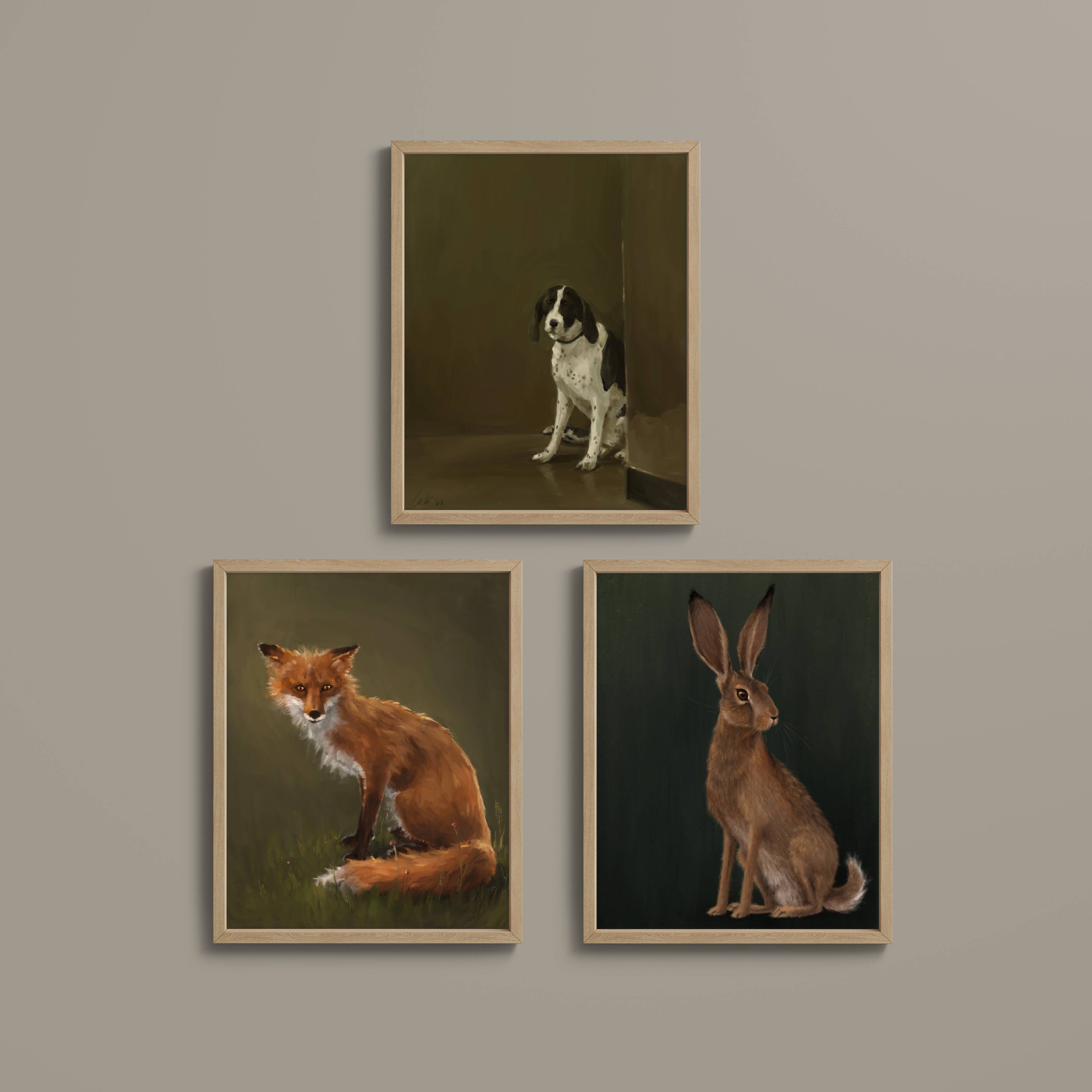 "Animal Paintings Bundle" by Catherine Hébert - Bundle of Three Animal Painting Art Prints