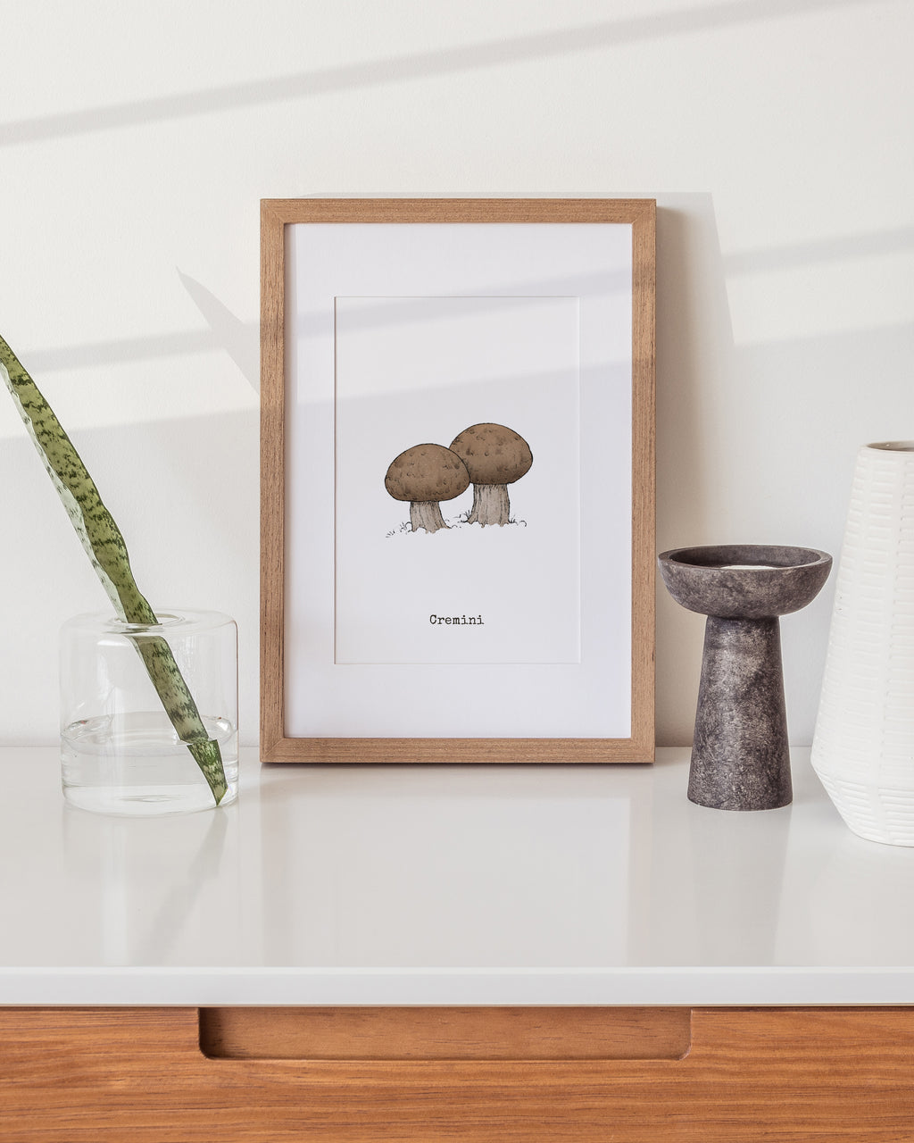 "Cremini" by Catherine Hébert - Cremini Mushroom  - Botanical Art Print