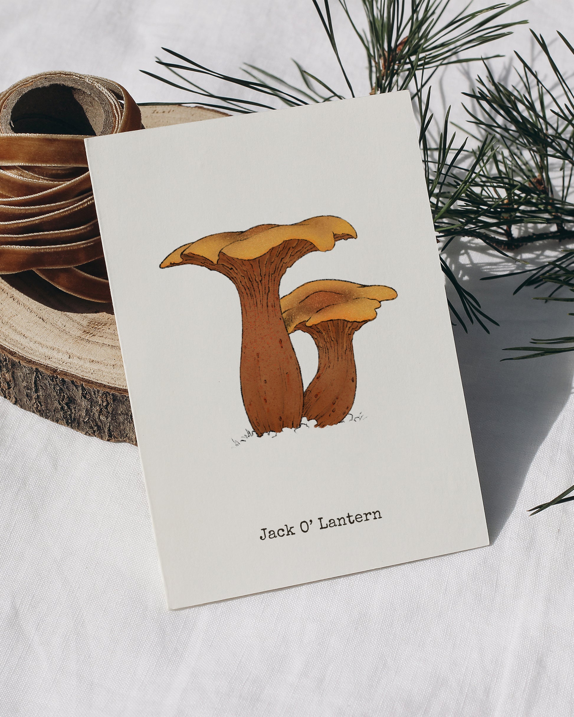 "Jack O'Lantern" by Catherine Hébert - Jack O'Lantern Mushroom Art Print