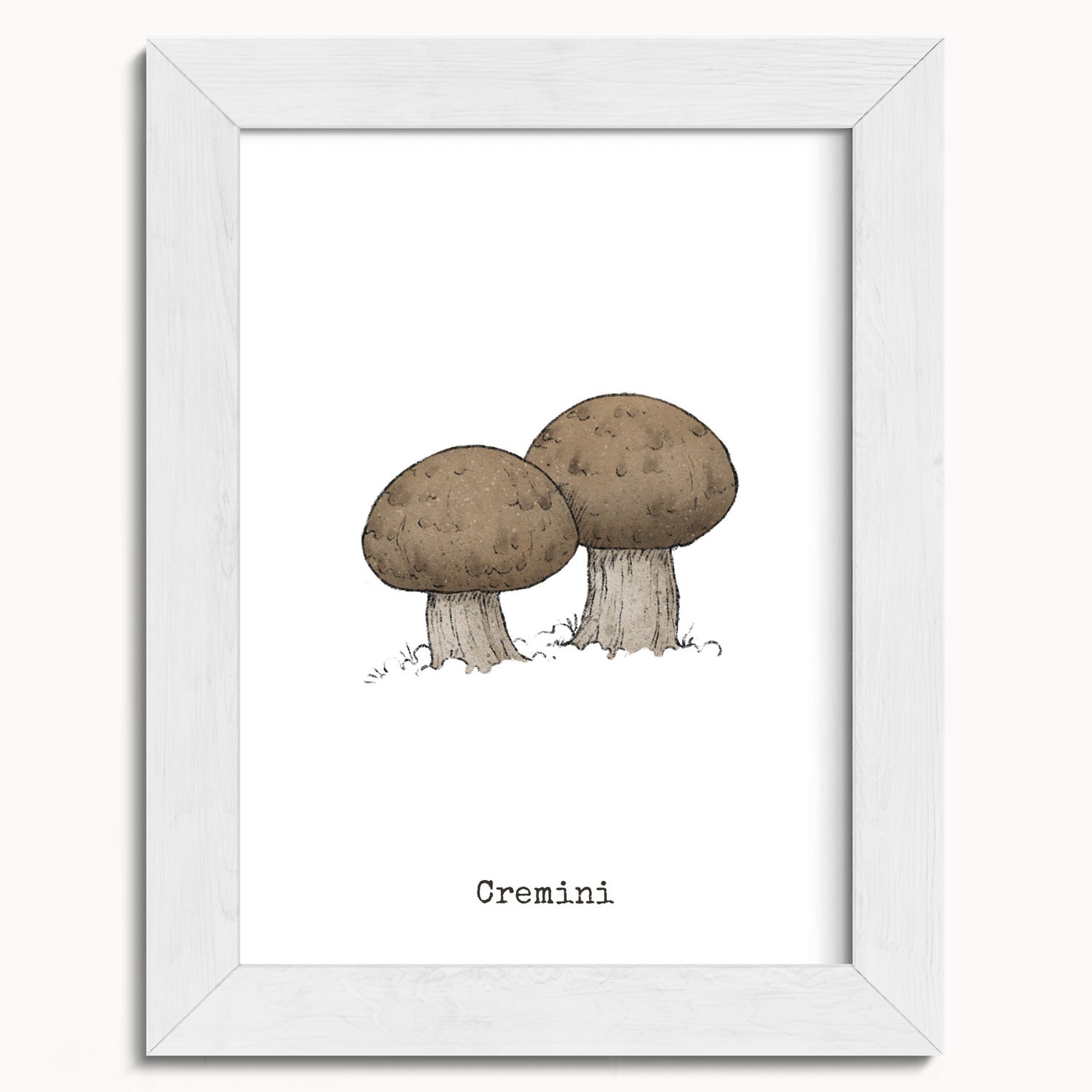 "Cremini" by Catherine Hébert - Cremini Mushroom  - Botanical Art Print - 5"x7" size