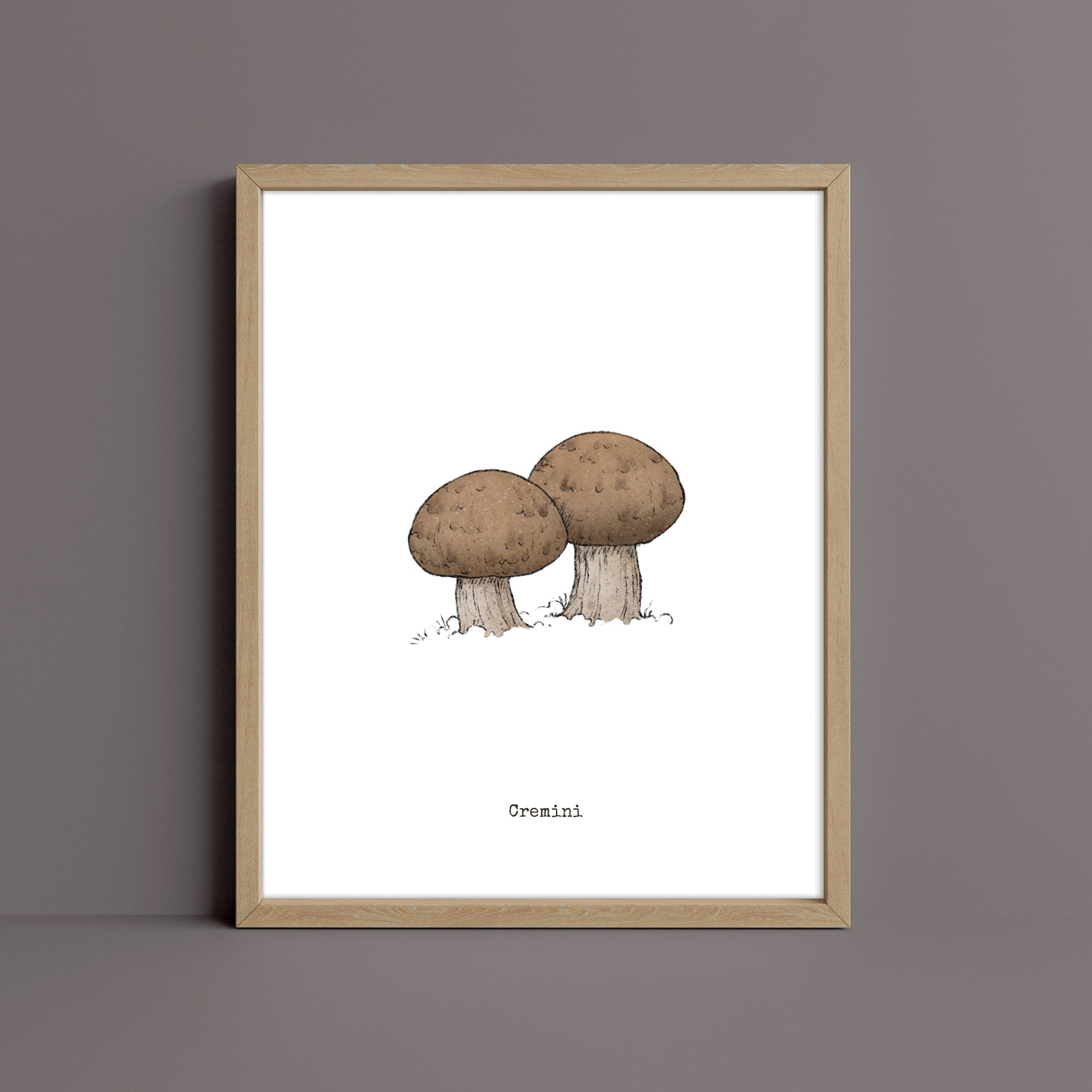 "Cremini" by Catherine Hébert - Cremini Mushroom  - Botanical Art Print