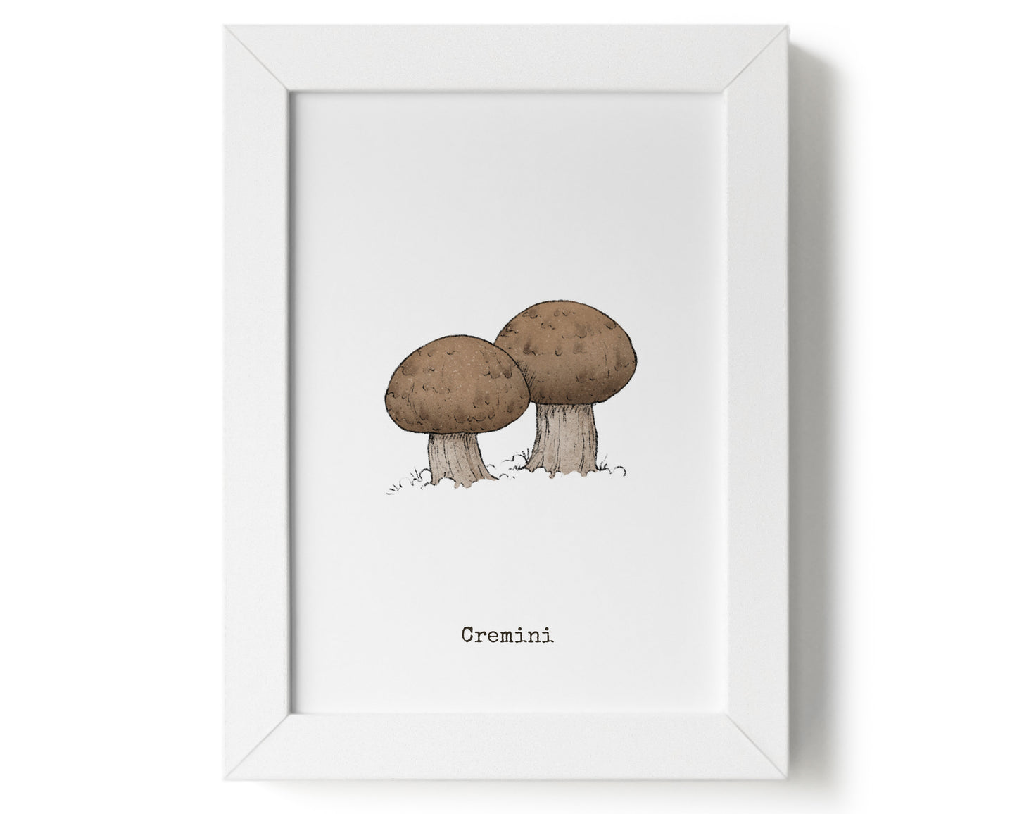 "Cremini Mushroom" by Catherine Hébert - Cremini Mushroom Art Print - 5"x7" size