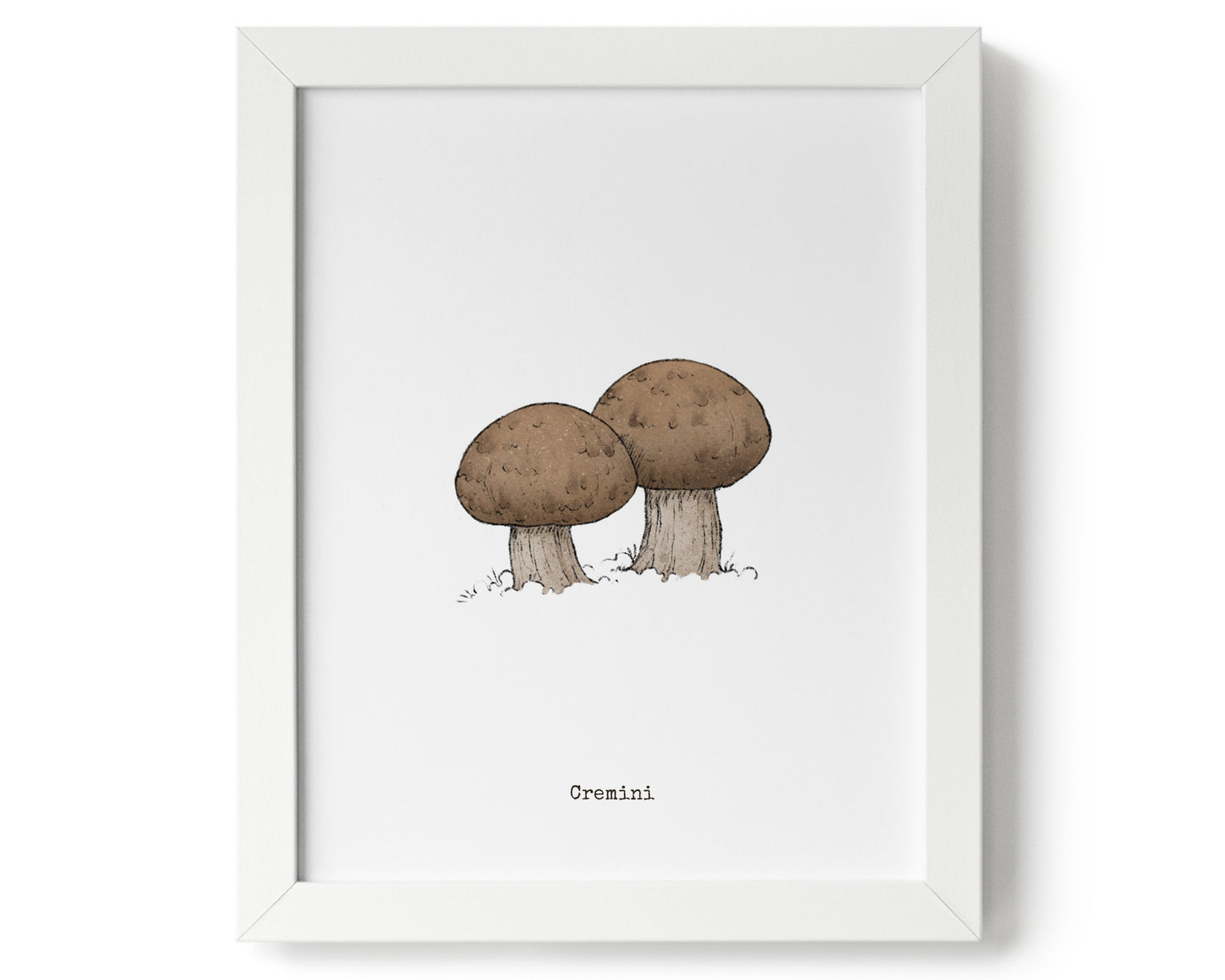 "Cremini Mushroom" by Catherine Hébert - Cremini Mushroom Art Print - 8"x10" size