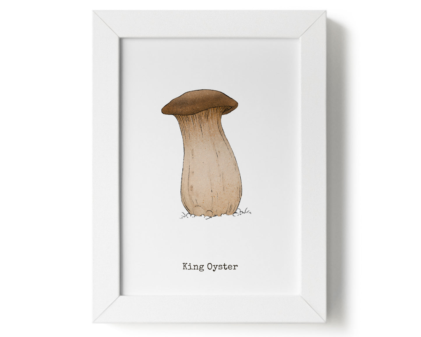 "King Oyster" by Catherine Hébert - King Oyster Mushroom Art Print - 5"x7" size