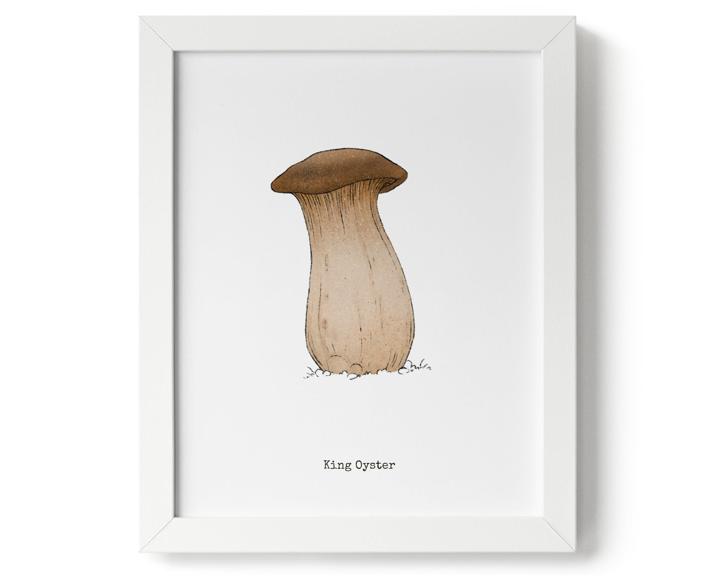 "King Oyster" by Catherine Hébert - King Oyster Mushroom Art Print - 8"x10" size