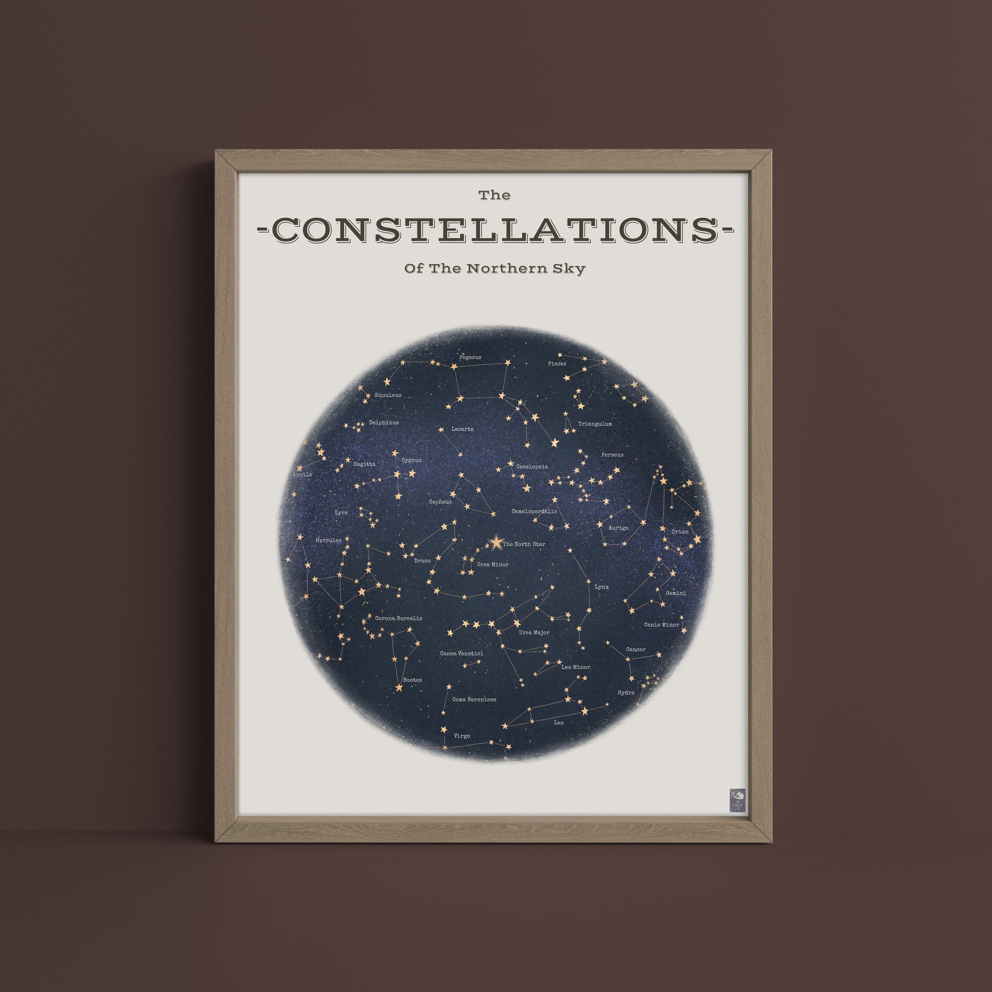 "The Constellations of the Northern Hemisphere" by Catherine Hébert - Astronomy Star Chart Fine Art Print