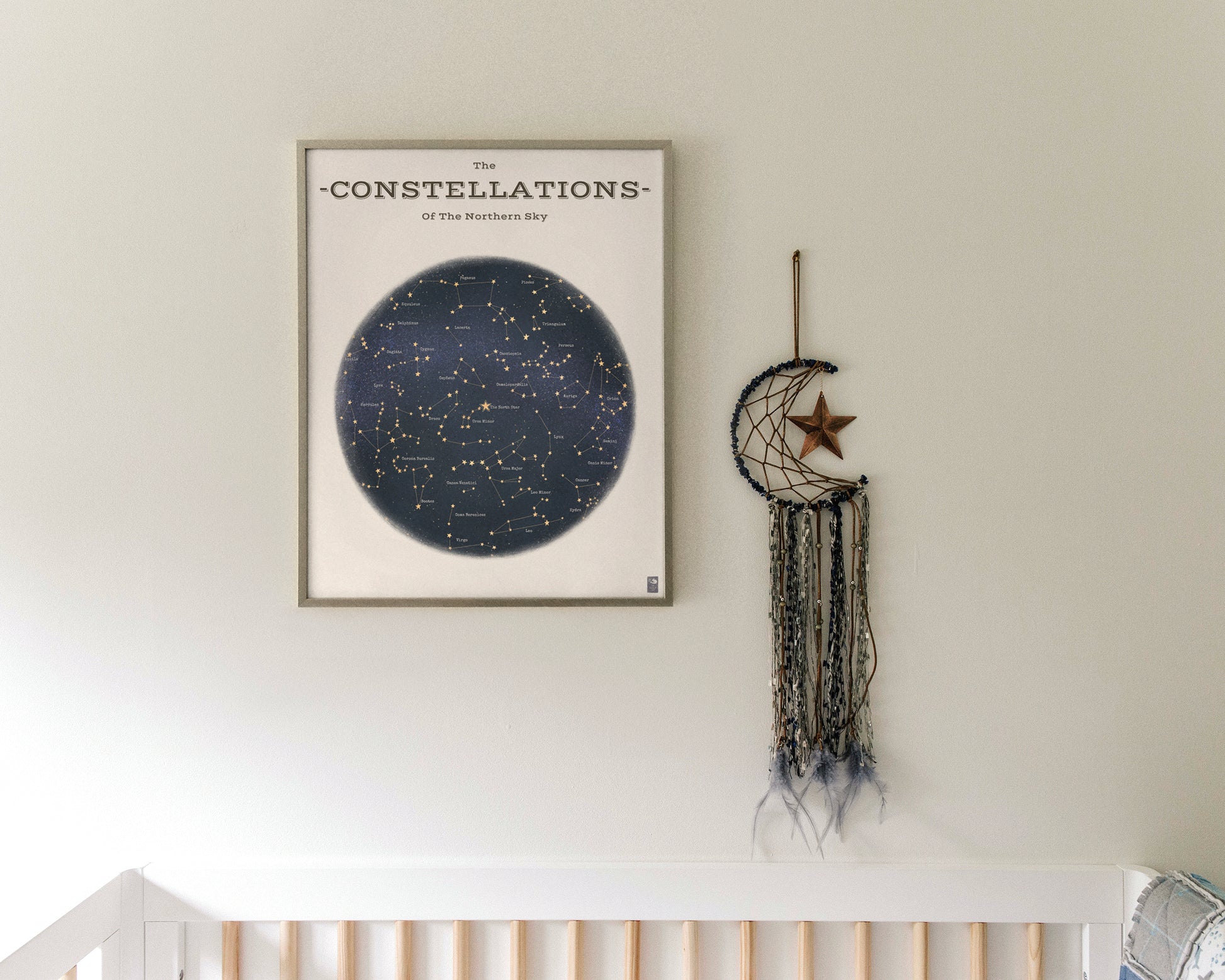 "The Constellations of the Northern Hemisphere" by Catherine Hébert - Astronomy Star Chart Giclee Art Print