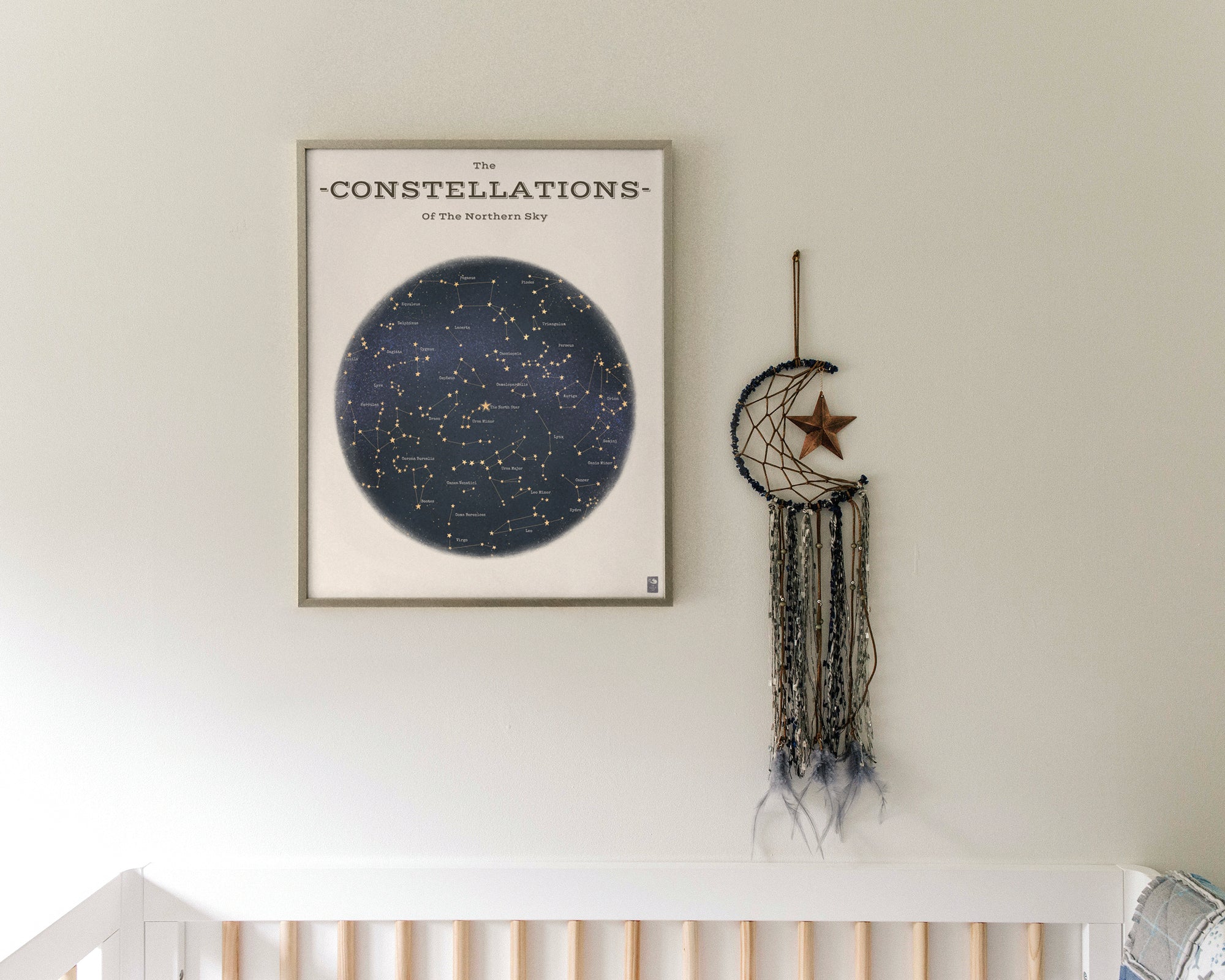 "The Constellations of the Northern Hemisphere" by Catherine Hébert - Astronomy Star Chart Fine Art Print