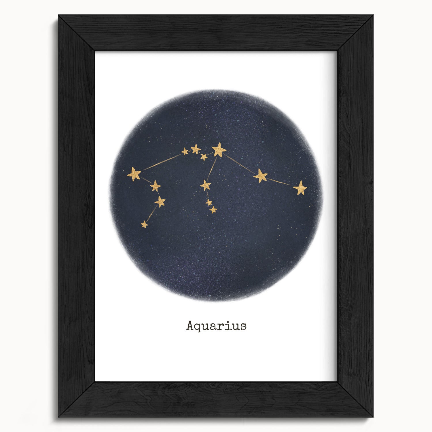 "Aquarius ♒" by Catherine Hébert - Aquarius Zodiac Constellation Fine Art Print - 5"x7" size