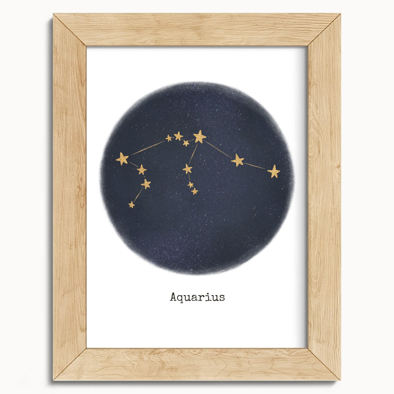 "Aquarius ♒" by Catherine Hébert - Aquarius Zodiac Constellation Fine Art Print - 5"x7" size
