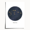 "Aquarius ♒" by Catherine Hébert - Aquarius Zodiac Constellation Art Print - 5"x7" size