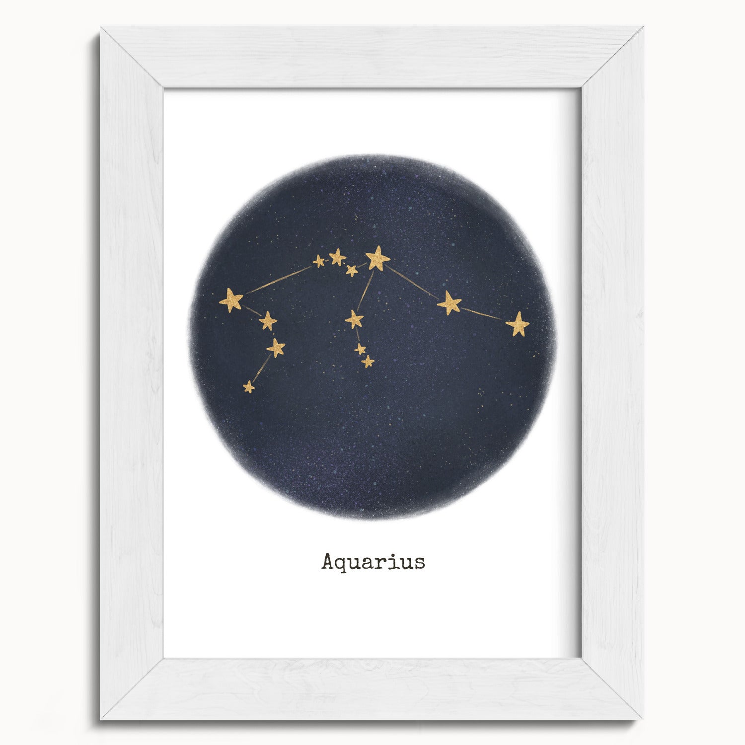 "Aquarius ♒" by Catherine Hébert - Aquarius Zodiac Constellation Fine Art Print - 5"x7" size