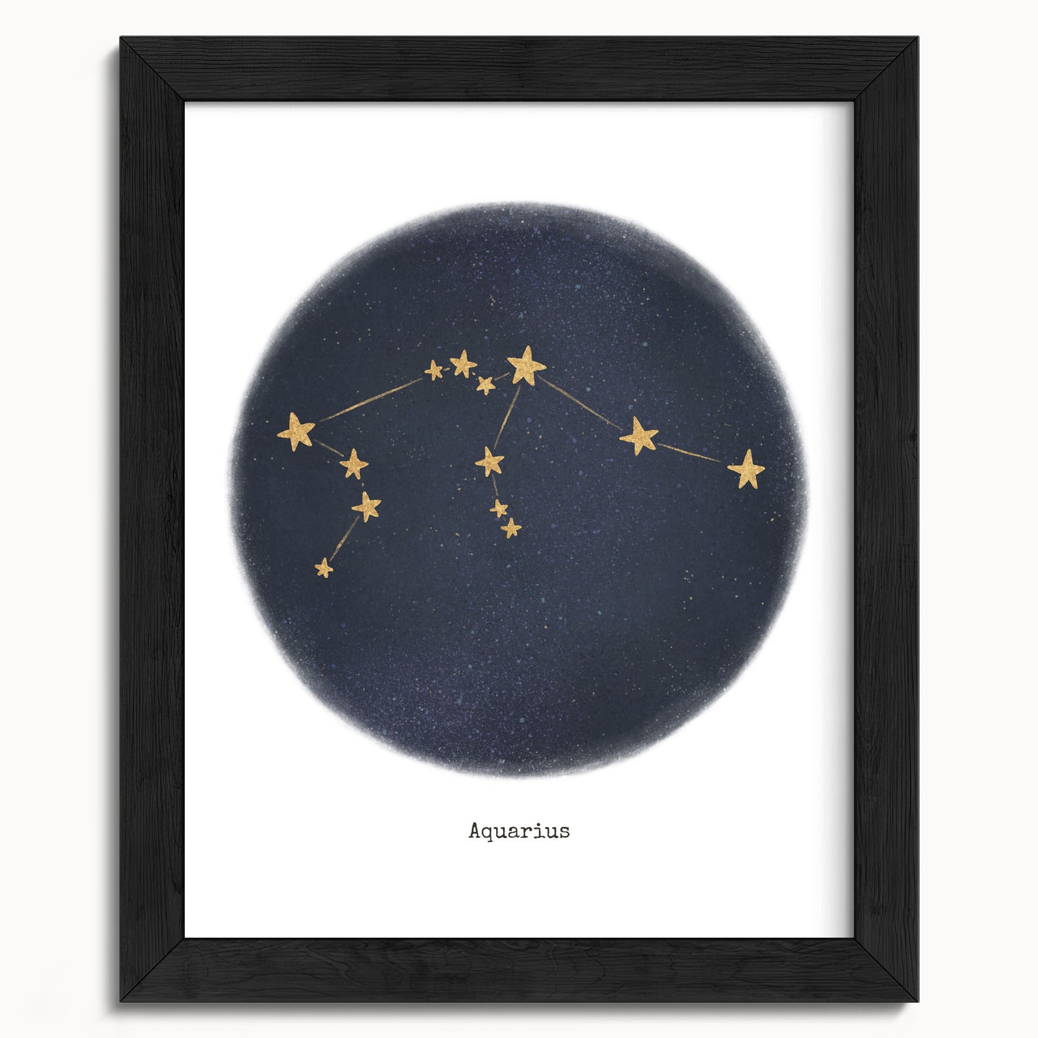 "Aquarius ♒" by Catherine Hébert - Aquarius Zodiac Constellation Fine Art Print - 8"x10" size