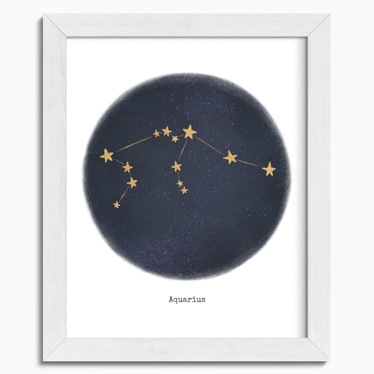 "Aquarius ♒" by Catherine Hébert - Aquarius Zodiac Constellation Fine Art Print - 8"x10" size
