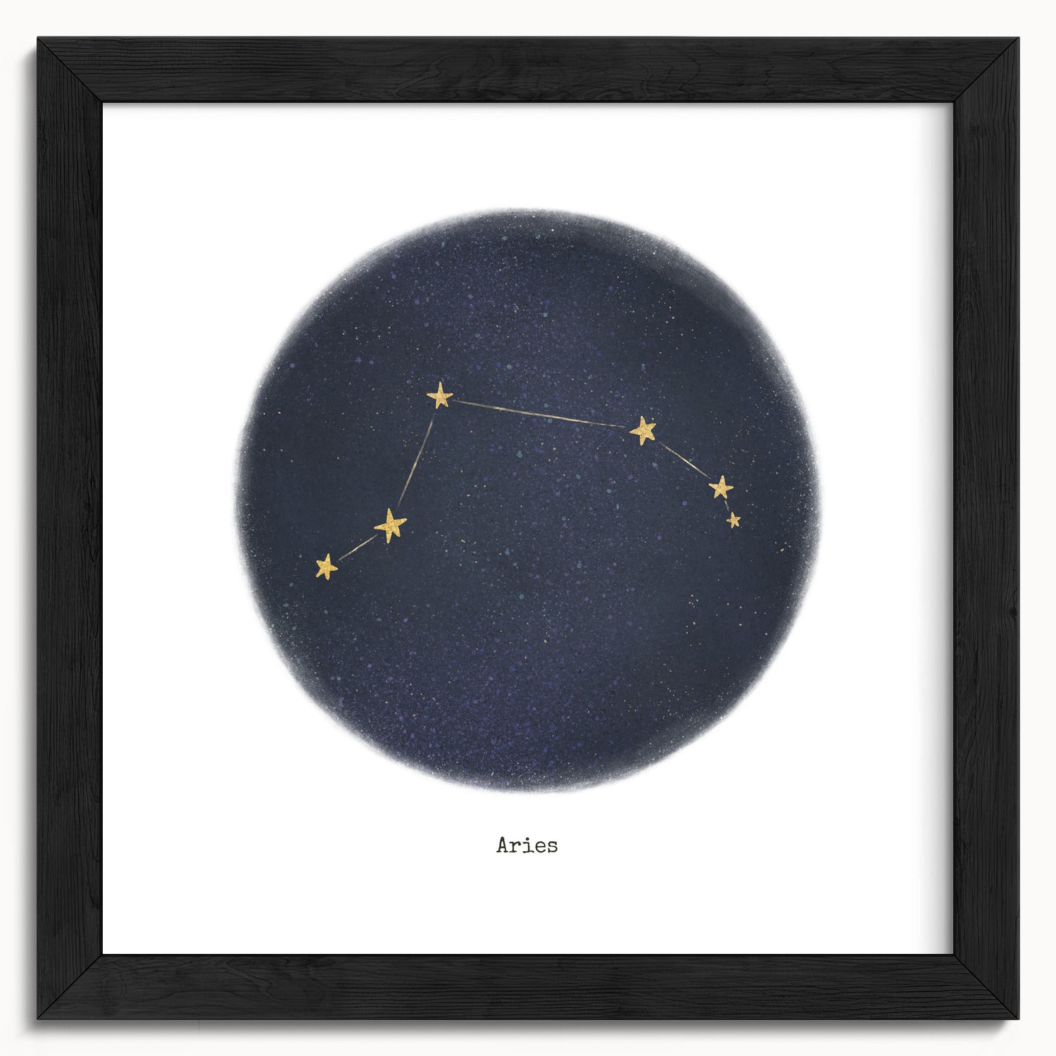 "Aries ♈" by Catherine Hébert - Aries Zodiac Constellation Fine Art Print - 10"x10" size