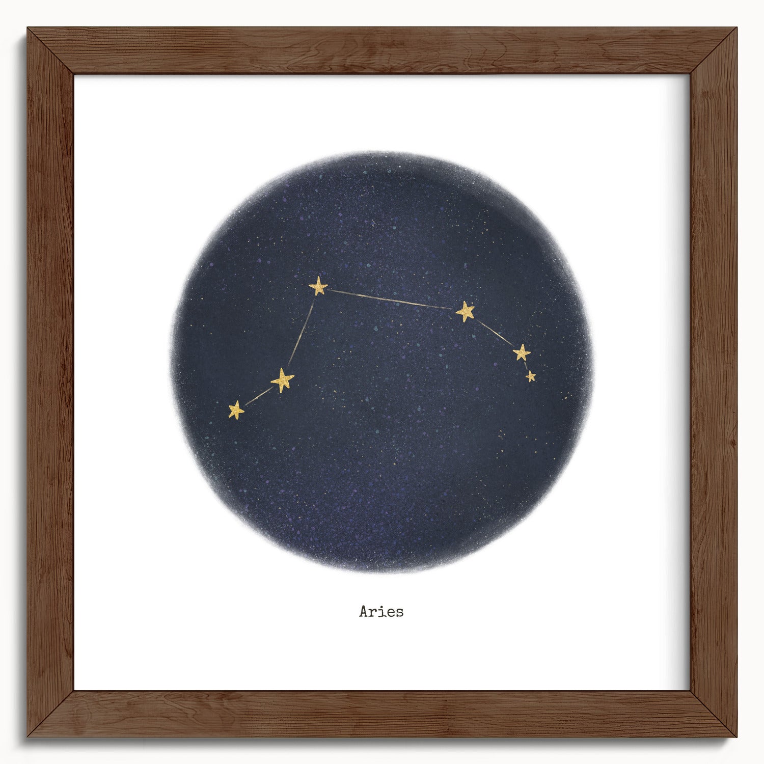"Aries ♈" by Catherine Hébert - Aries Zodiac Constellation Fine Art Print - 10"x10" size