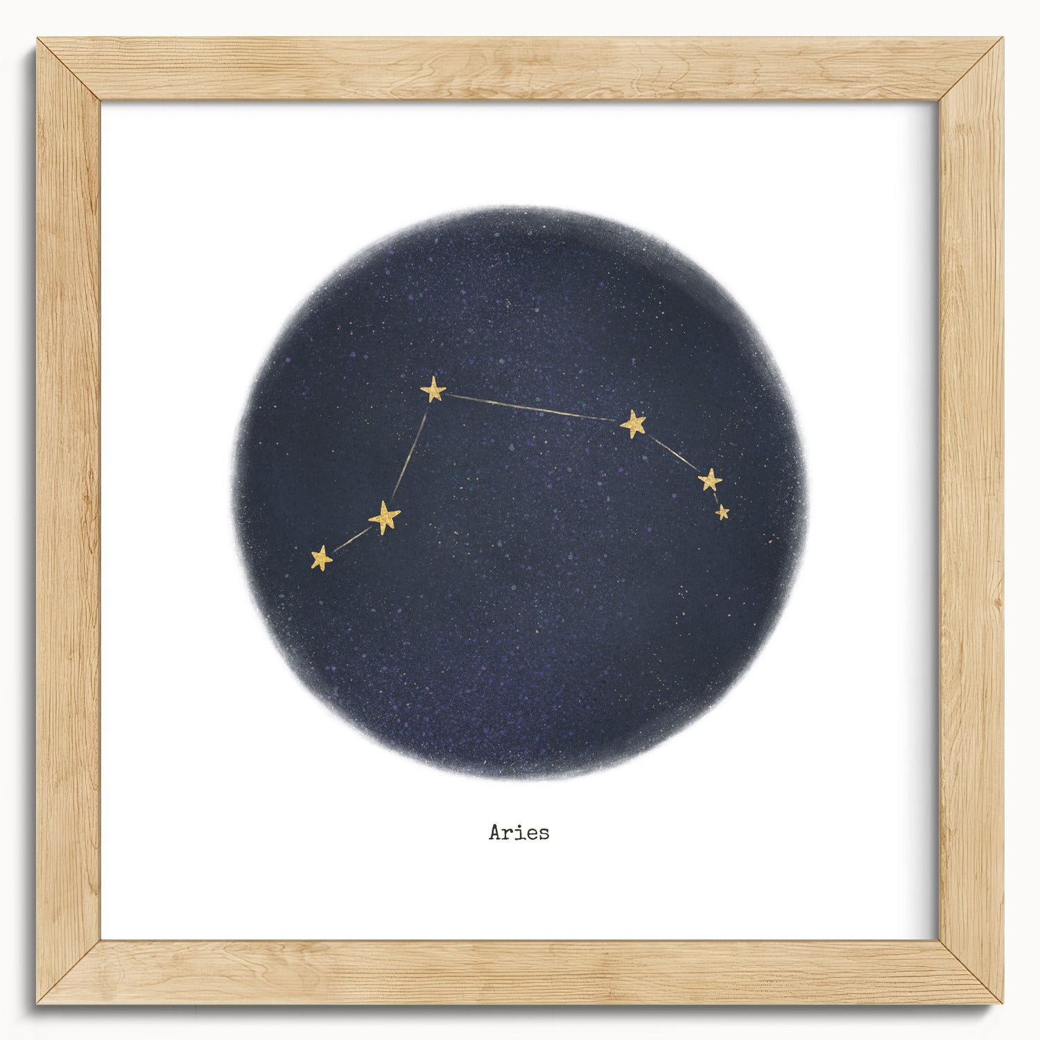 "Aries ♈" by Catherine Hébert - Aries Zodiac Constellation Fine Art Print - 10"x10" size